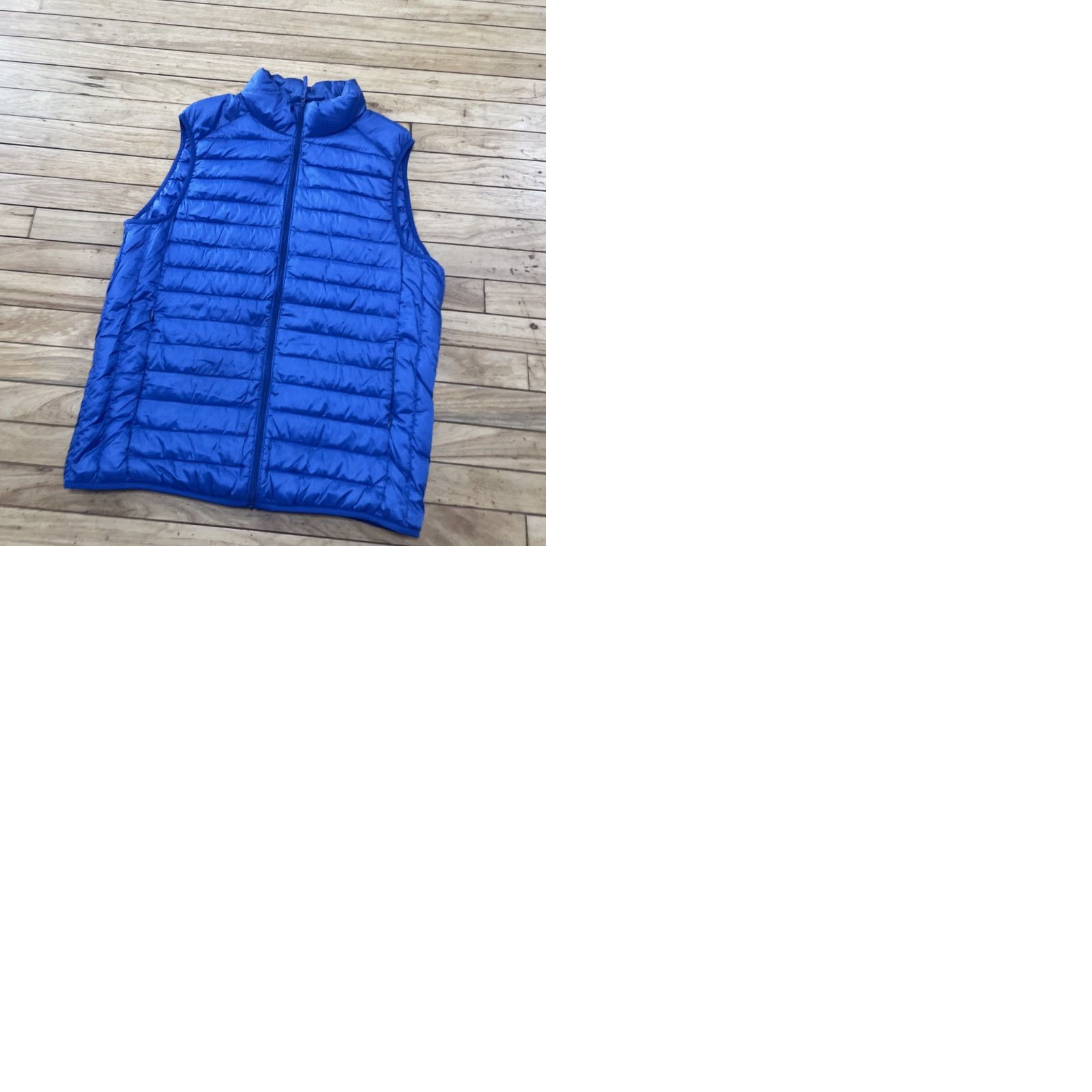 Uniqlo VINTAGE Uniqlo Vest Adult L Electric Blue Lightweight Down Sleeveless Zip Gillet 42" Size US L / EU 52-54 / 3 - 11 Thumbnail