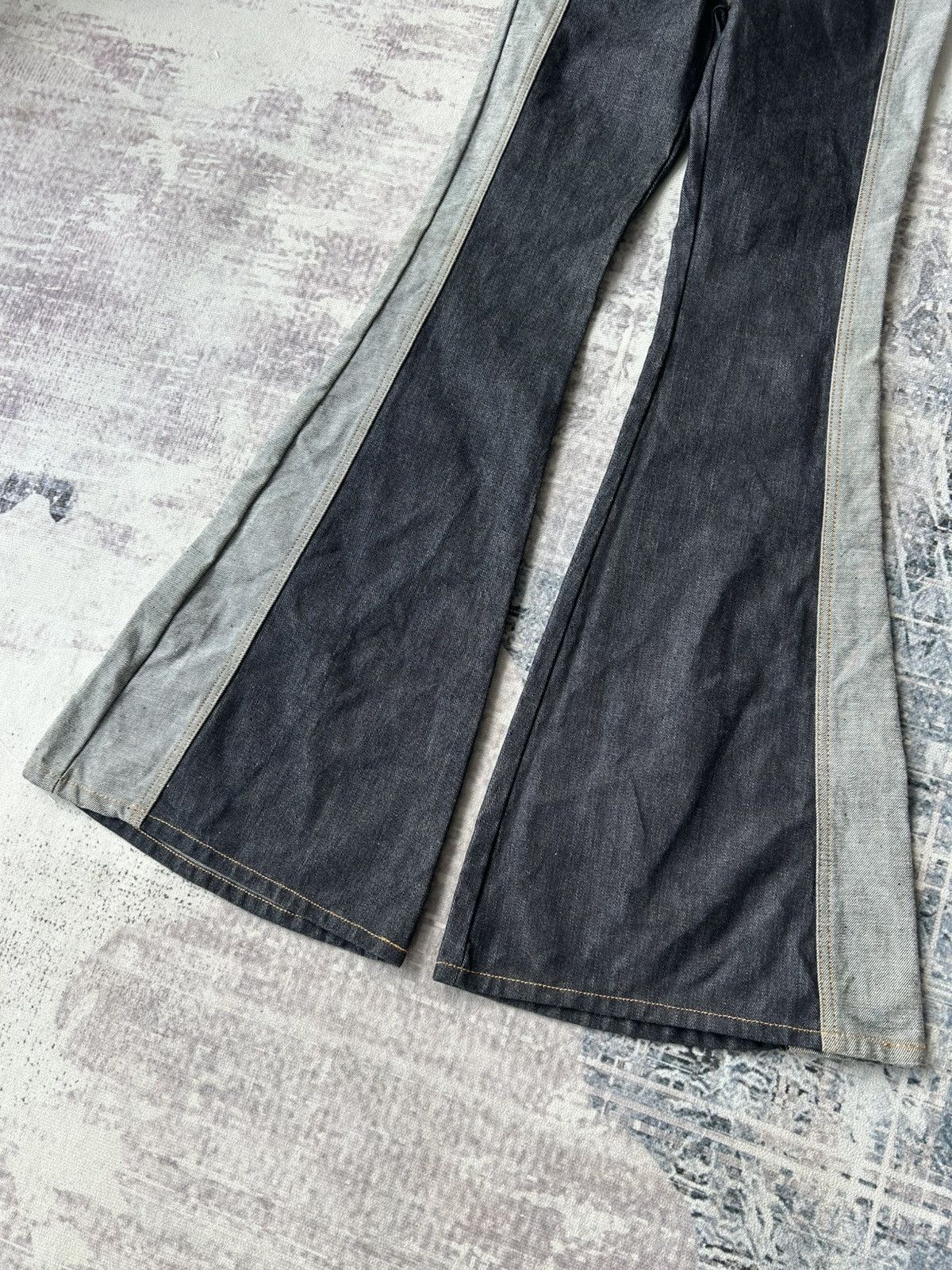 Japanese Brand Super Flared Rockstar Punk Jeans Size US 28 / EU 44 - 13 Thumbnail