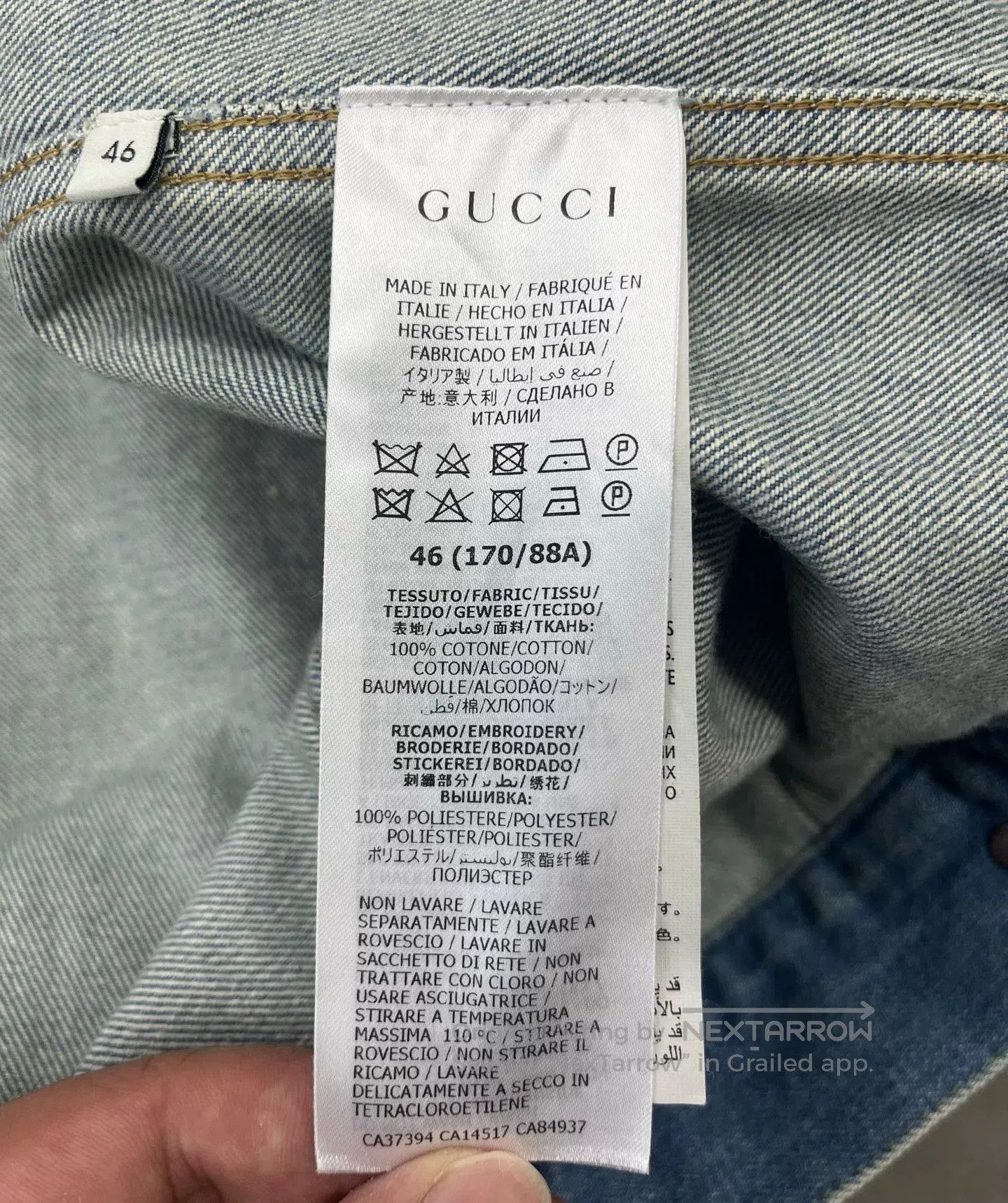 Gucci Gucci Blue Nautical Logo Denim Jacket. Size US S / EU 44-46 / 1 - 5 Thumbnail