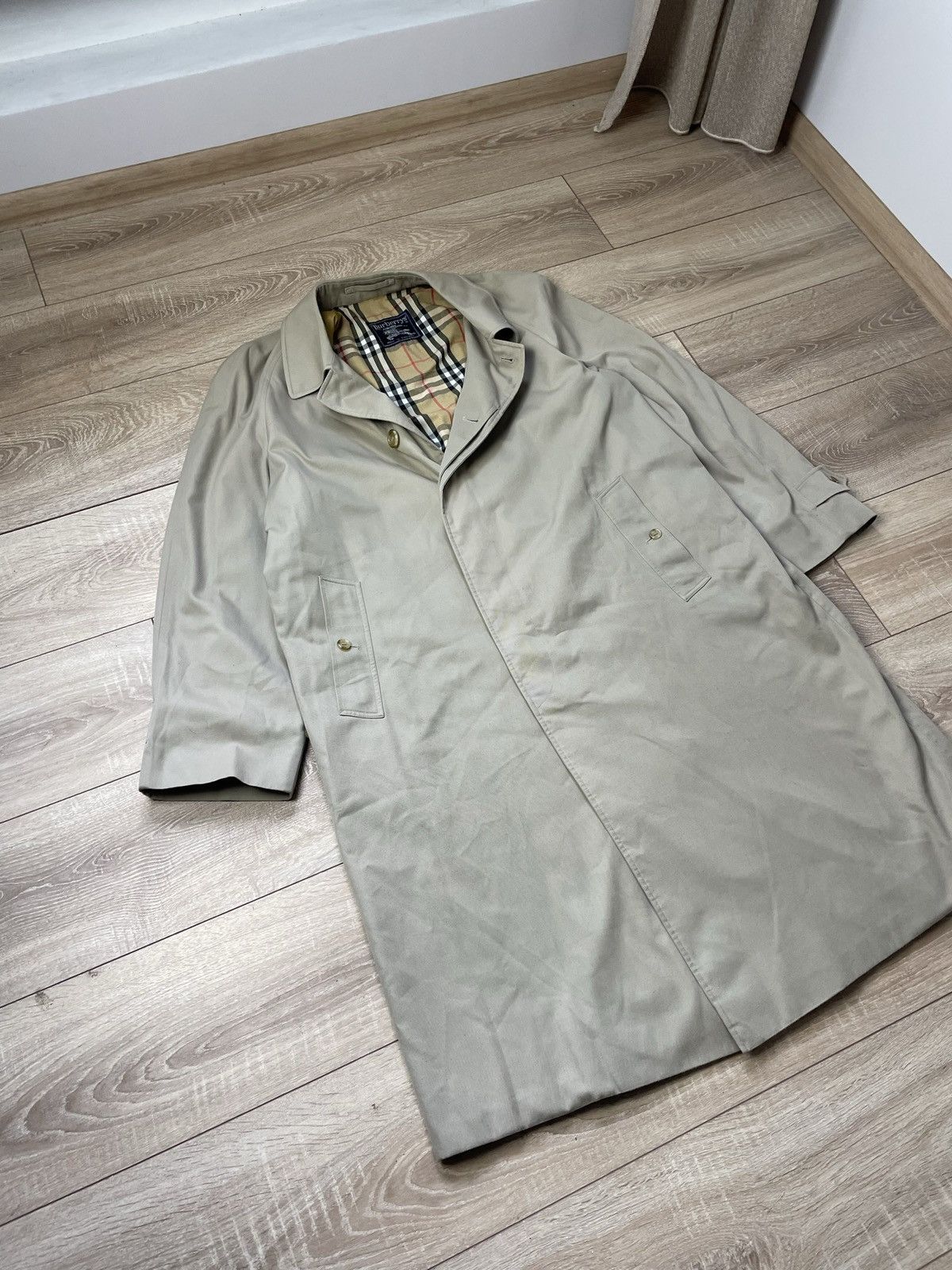 Burberry Burberry Vintage Nova Check Single Breasted Trench Coat L Size US L / EU 52-54 / 3 - 3 Thumbnail