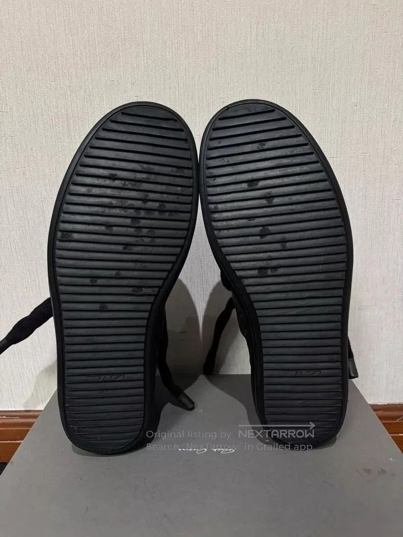 Rick Owens Rick Owens Black Leather Low Top Sneakers- Size US 10.5 / EU 43-44 - 4 Thumbnail