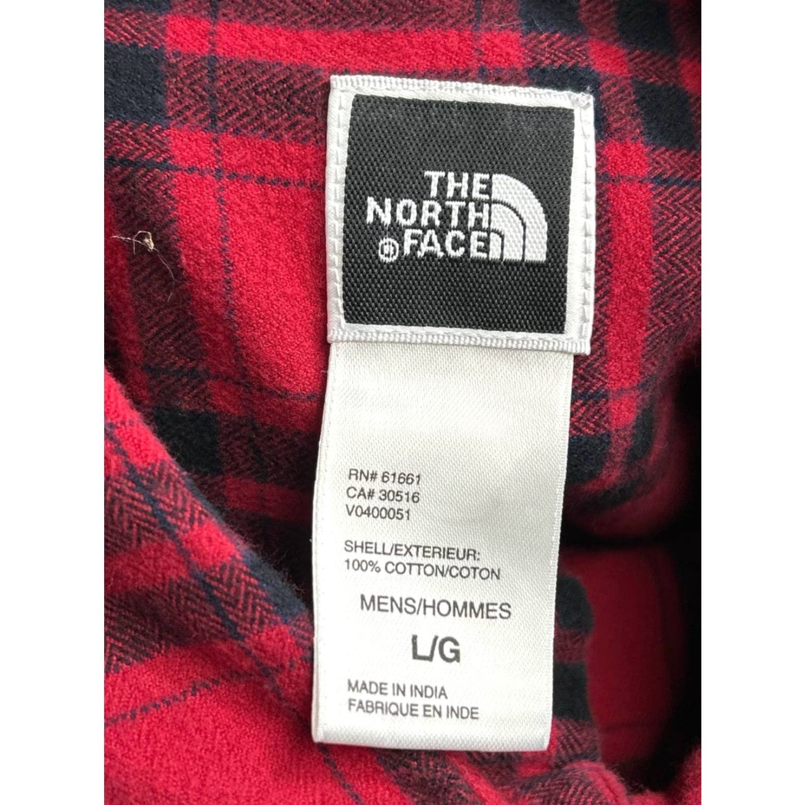 The North Face The North Face Shirt Mens Large Red Plaid Logo Cotton Flannel Pockets Button Up Size US L / EU 52-54 / 3 - 4 Thumbnail
