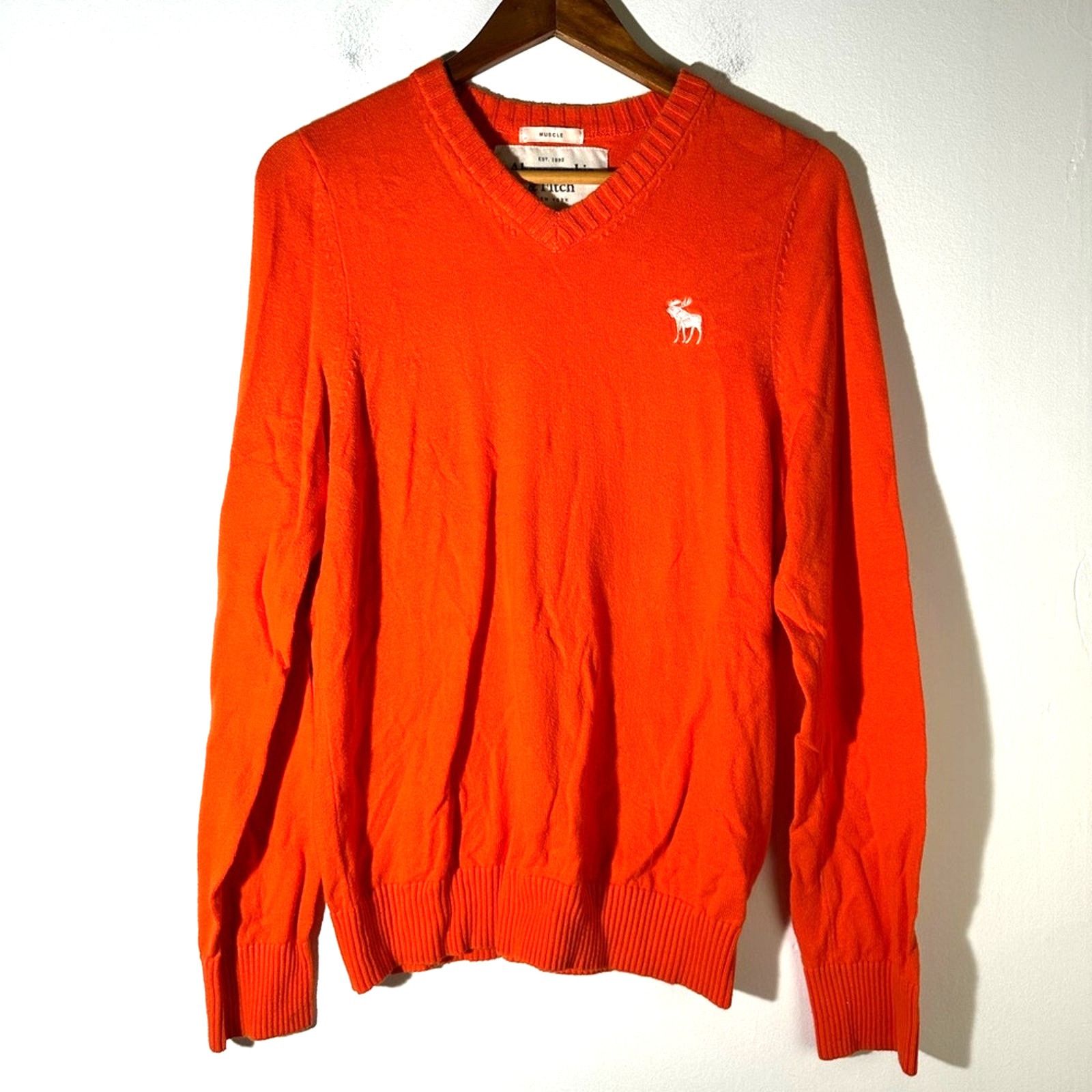 Abercrombie & Fitch Abercrombie & Fitch Muscle V Neck Sweater Size US XL / EU 56 / 4 - 1 Thumbnail