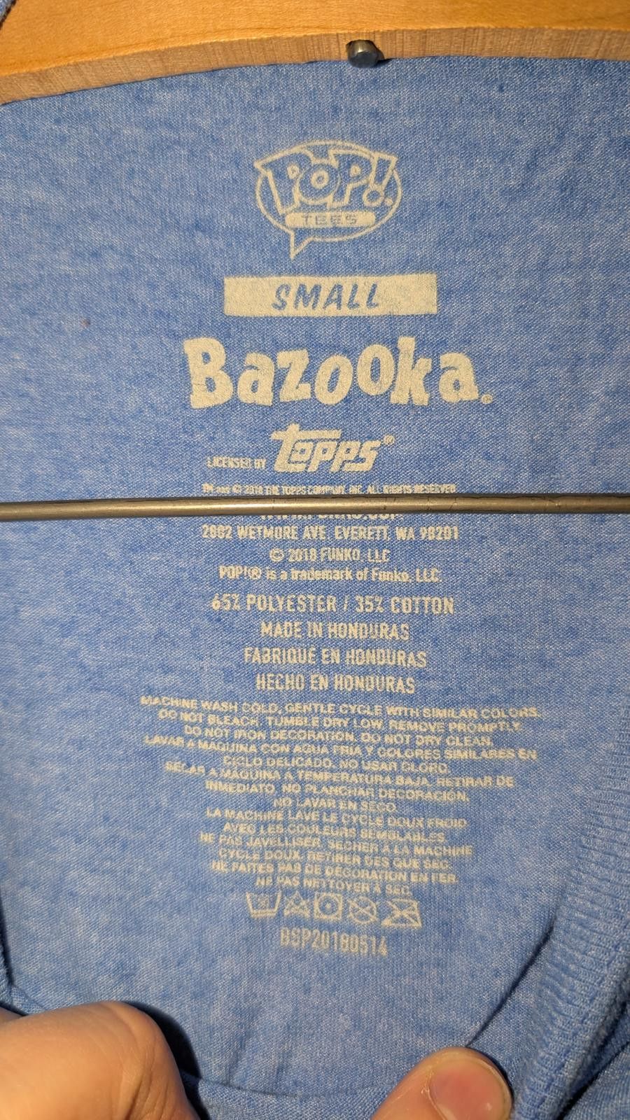 WWE Bazooka Joe Club T-Shirt Blue Small Bubble Gum funko pop! Size S / US 4 / IT 40 - 2 Thumbnail