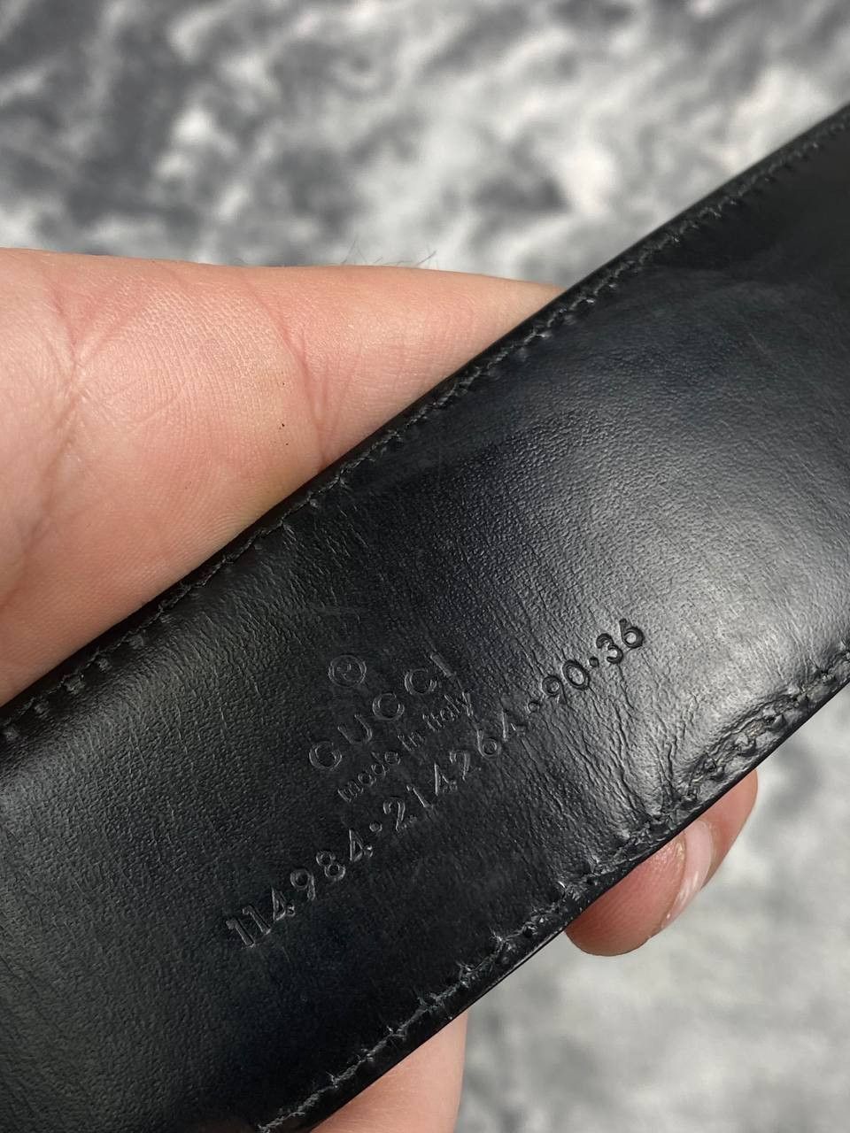 Gucci Gucci Monogram GG Big Logo Leather Belt Size ONE SIZE - 6 Thumbnail