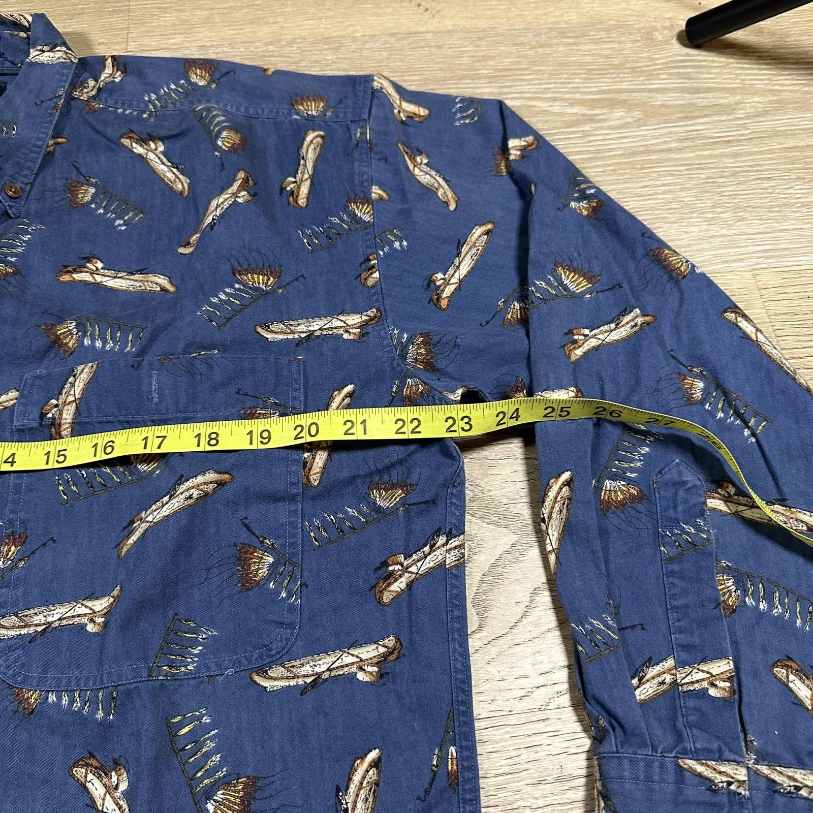 Chaps Chaps Mens Casual Shirt Medium Blue Printed Vintage Size US M / EU 48-50 / 2 - 5 Thumbnail