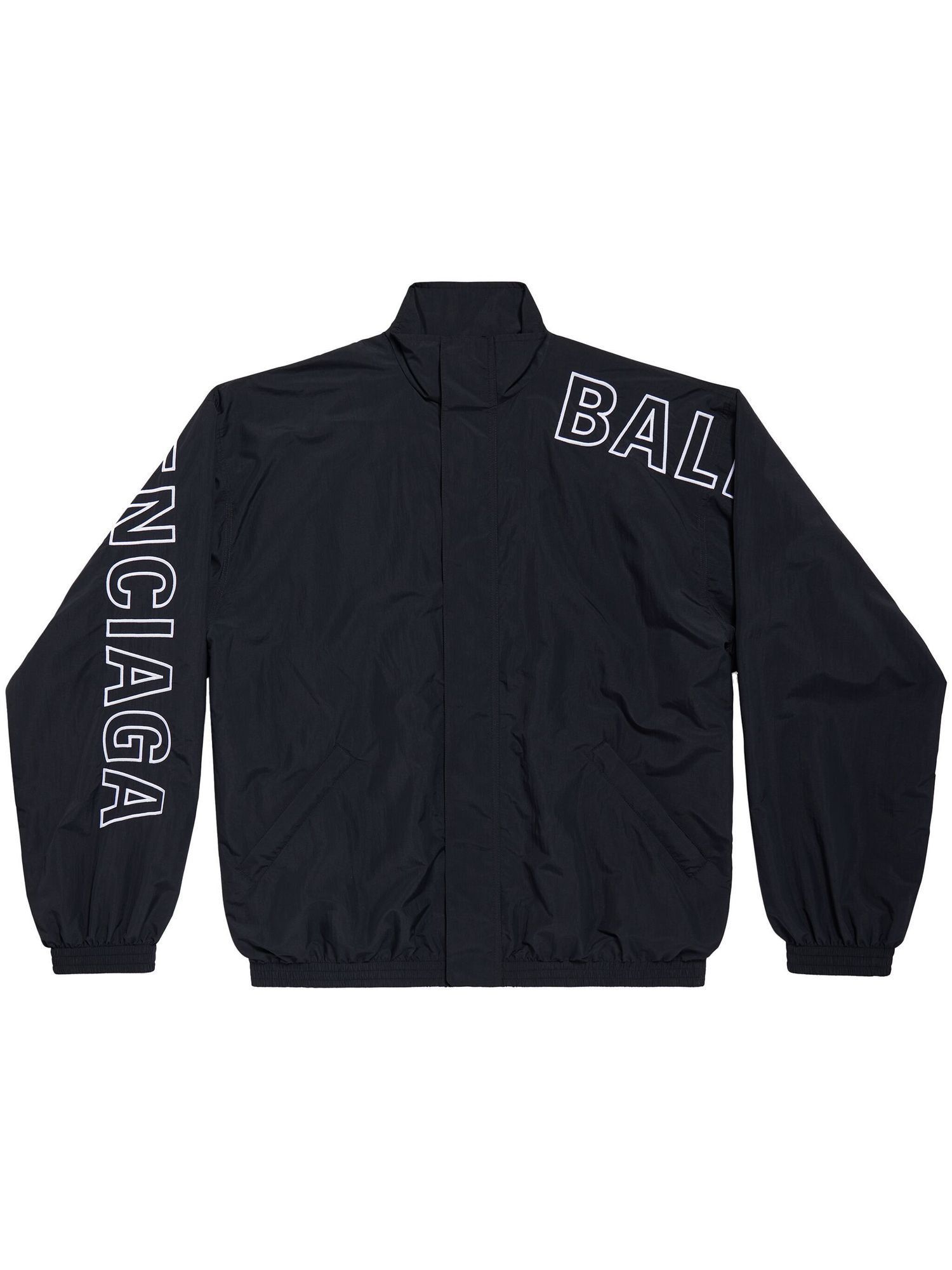 Balenciaga Outline Tracksuit Jacket in Black Size US S / EU 44-46 / 1 - 1 Thumbnail