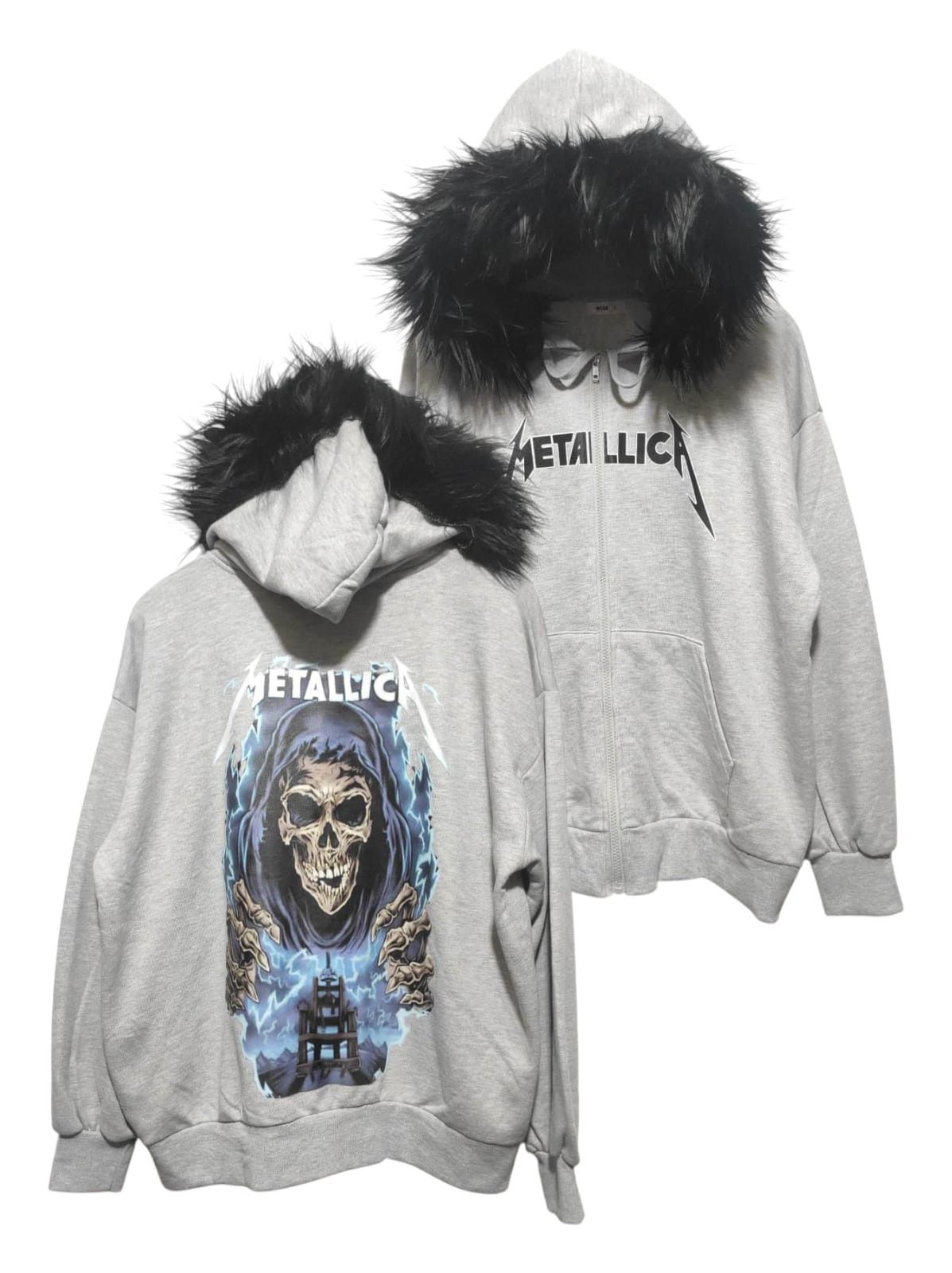 Hysteric Glamour Custom Metallica Boxy Zipper Fur Hoodie i6w9 Lgb Style Size US M / EU 48-50 / 2 - 1 Thumbnail