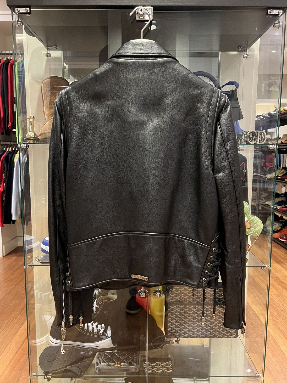 Chrome Hearts Chrome Hearts Leather JJ Dean Moto Jacket Hermes Silk Liner Size US L / EU 52-54 / 3 - 11 Thumbnail