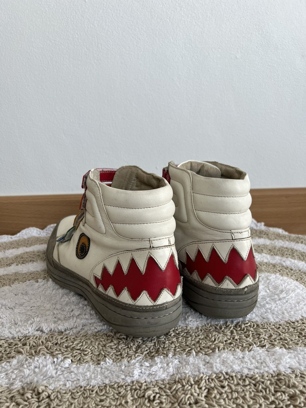 Jean Charles De Castelbajac JCDC VELCO STRAP SHARK HIGH-TOP SNEAKER Size US 10 / EU 43 - 4 Thumbnail