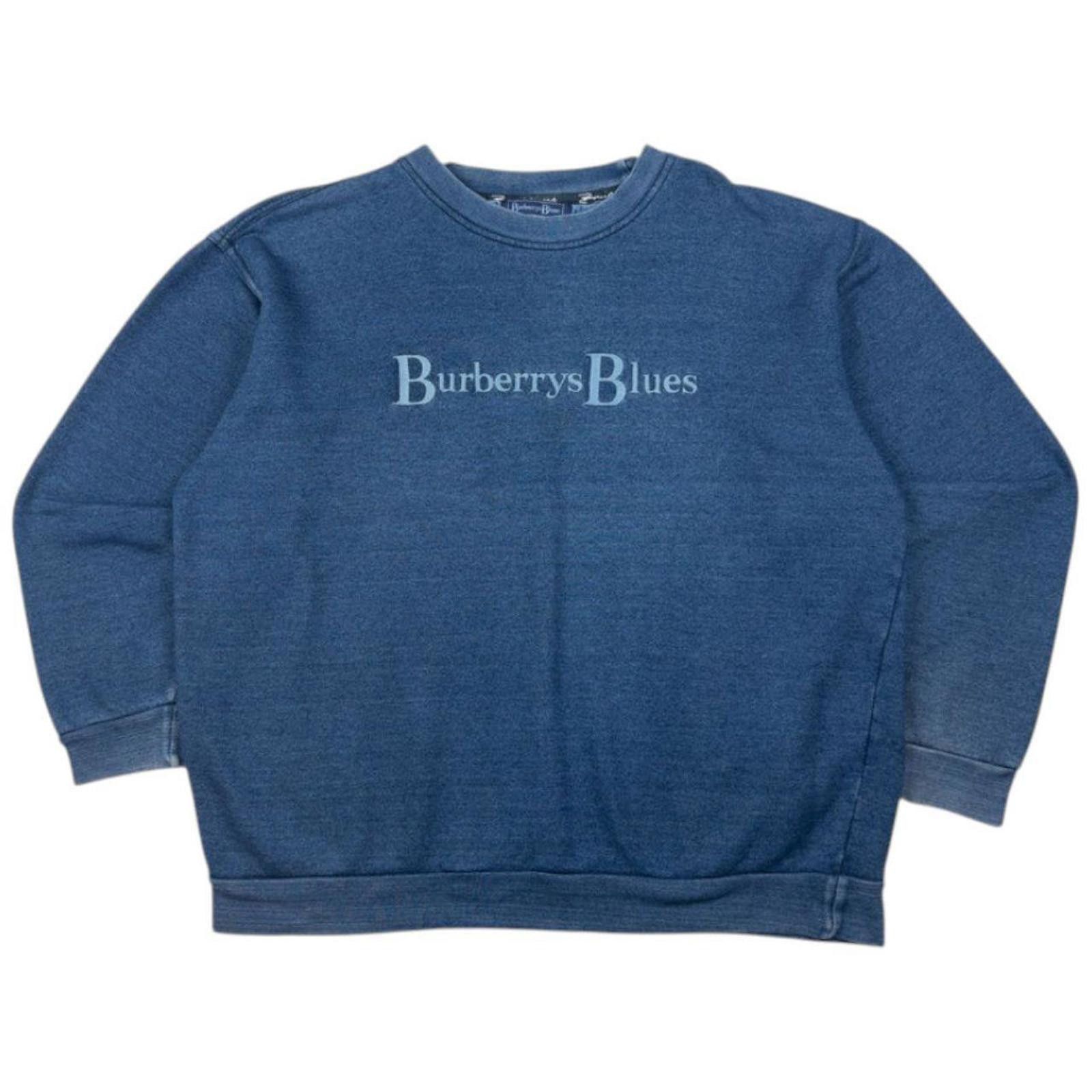 Burberry Vintage Burberry Blues Embroidered Sweatshirt Size L Size US L / EU 52-54 / 3 - 1 Thumbnail