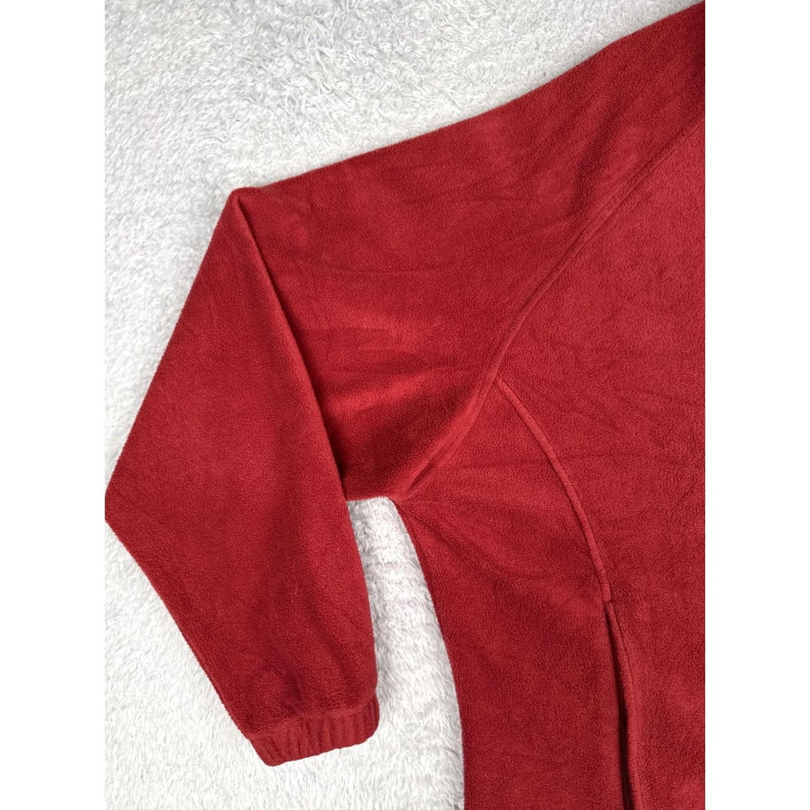 Vintage Columbia Jacket Womens 2X Red Fleece Full Zip Pockets Outdoor Hiking Warm Size XXL / US 16-18 / IT 52-54 - 3 Thumbnail