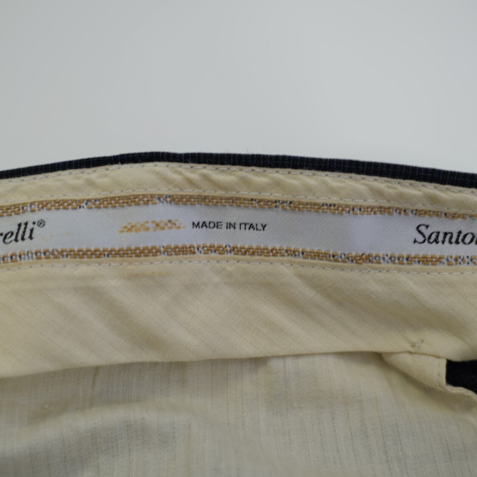 Santorelli Santorelli New Romeo Blue Wool Basketweave 40/29 Dress Pants Size 40R - 8 Thumbnail