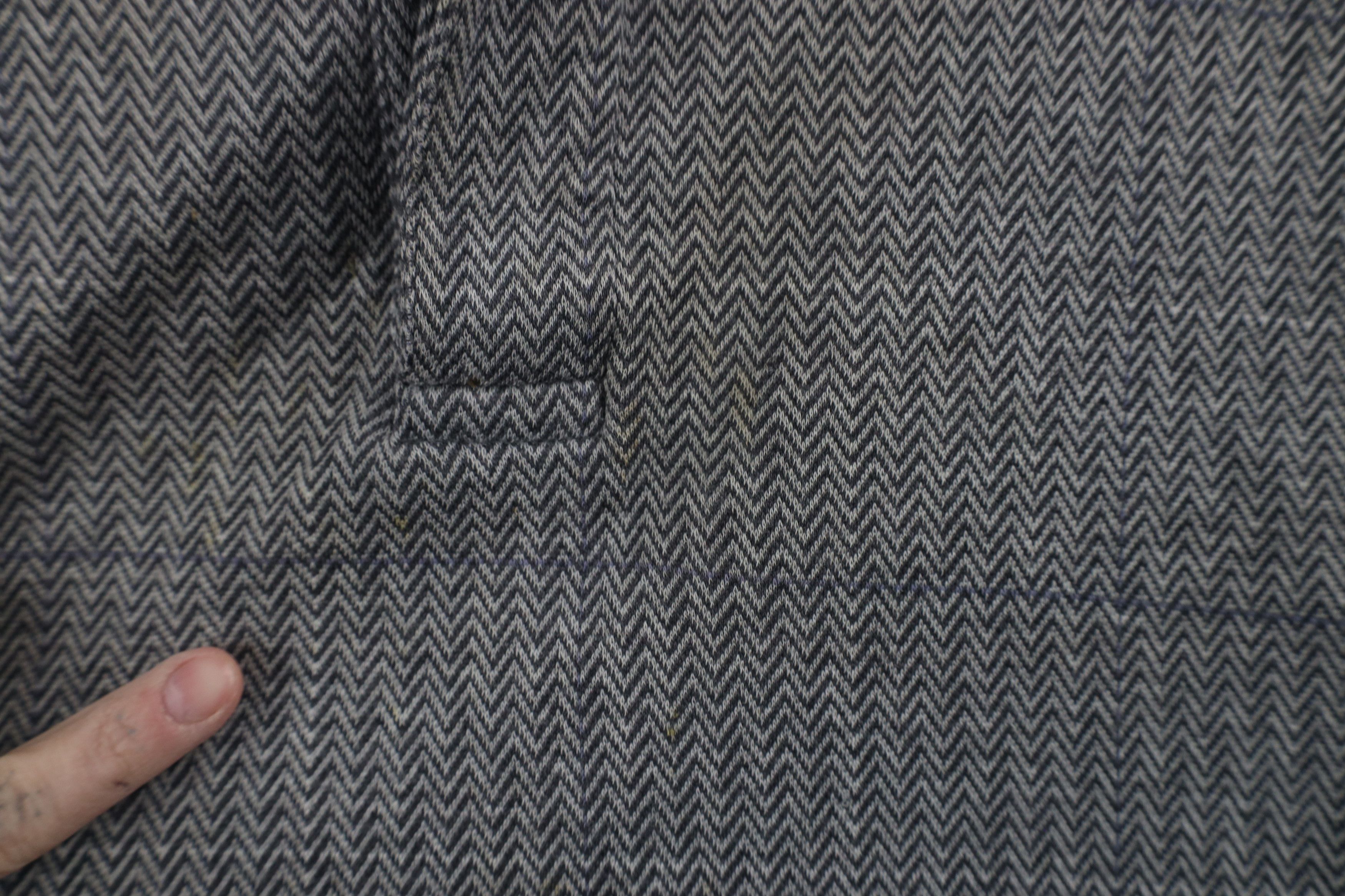 Vintage Vintage 90s Streetwear Striped Herringbone Knit Polo Shirt Size US M / EU 48-50 / 2 - 4 Thumbnail