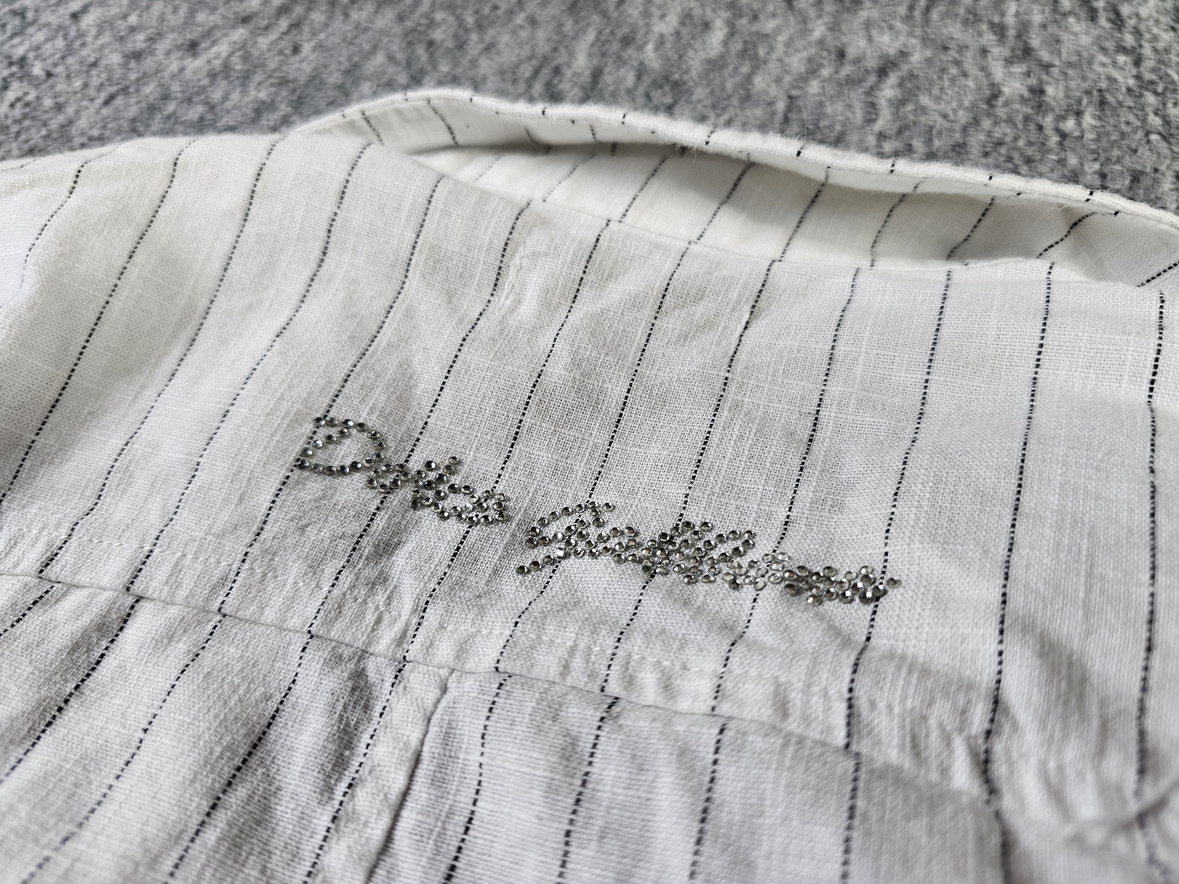 Dolce & Gabbana D&G Dolce & Gabbana Y2K Rhinestone Pinstripe Blazer Italy L Size L / US 10 / IT 46 - 5 Thumbnail