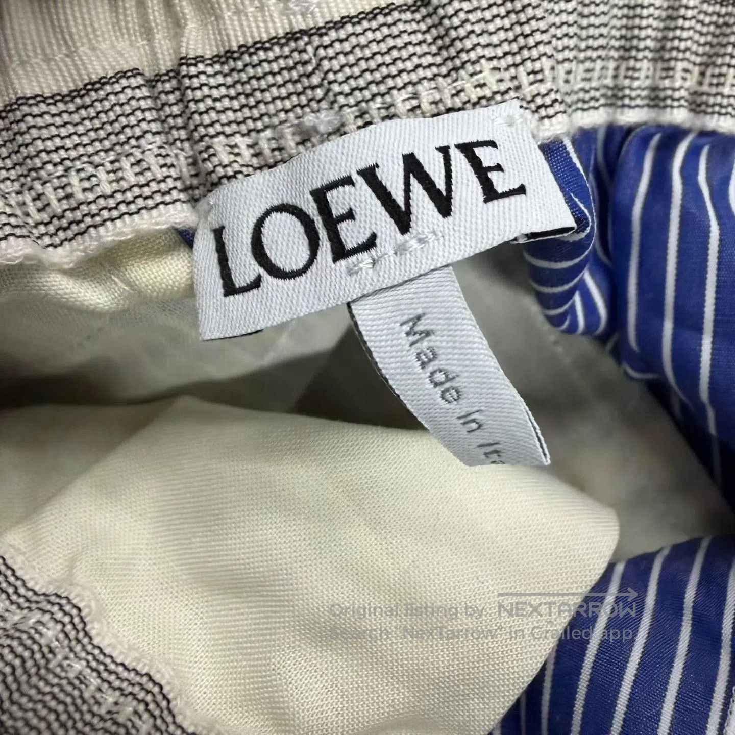 Loewe Loewe Blue White Striped Embroidered Logo Shorts. Size US 32 / EU 48 - 4 Thumbnail