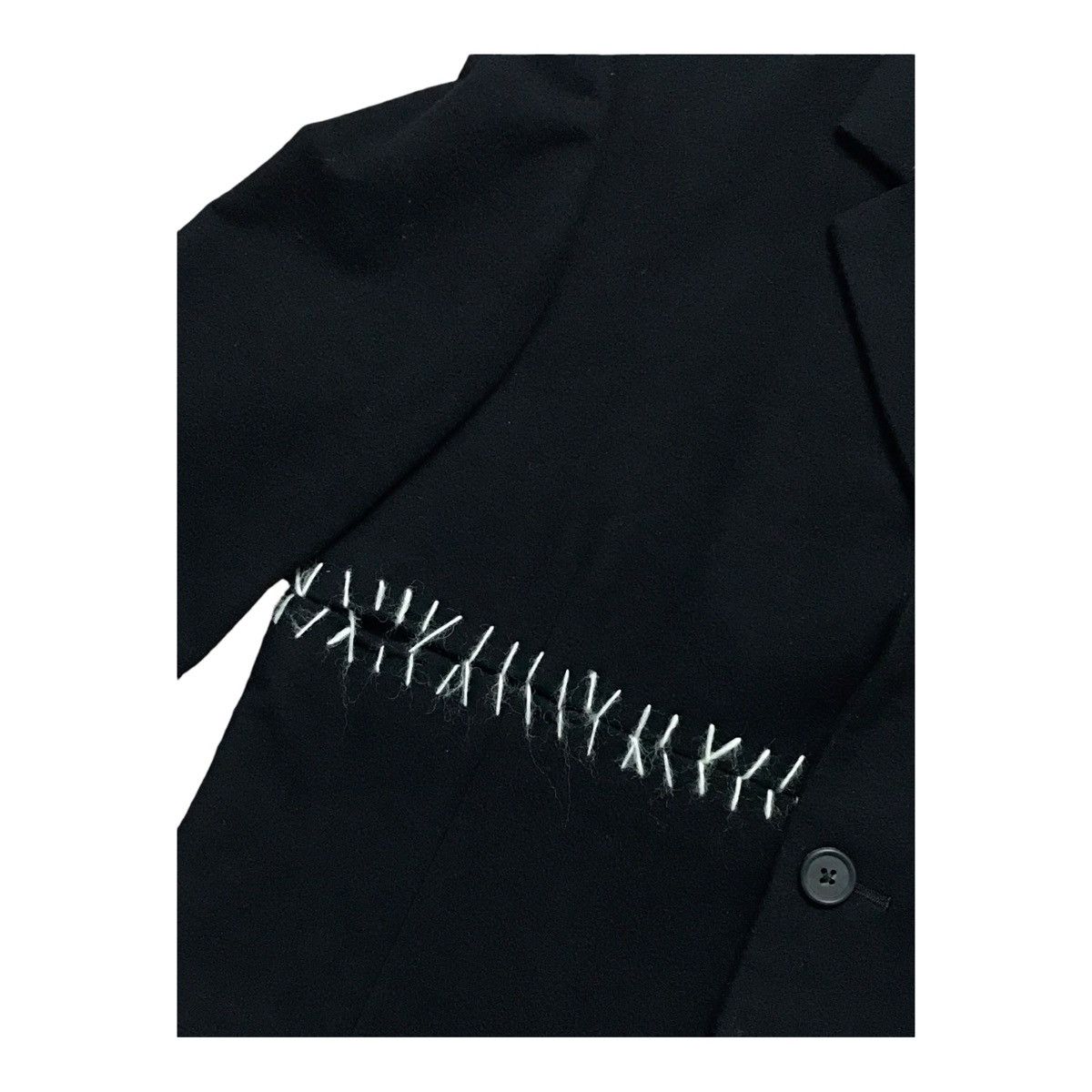 Yohji Yamamoto 90s Yohji Yamamoto Wool Black Blazer Size 44R - 3 Thumbnail