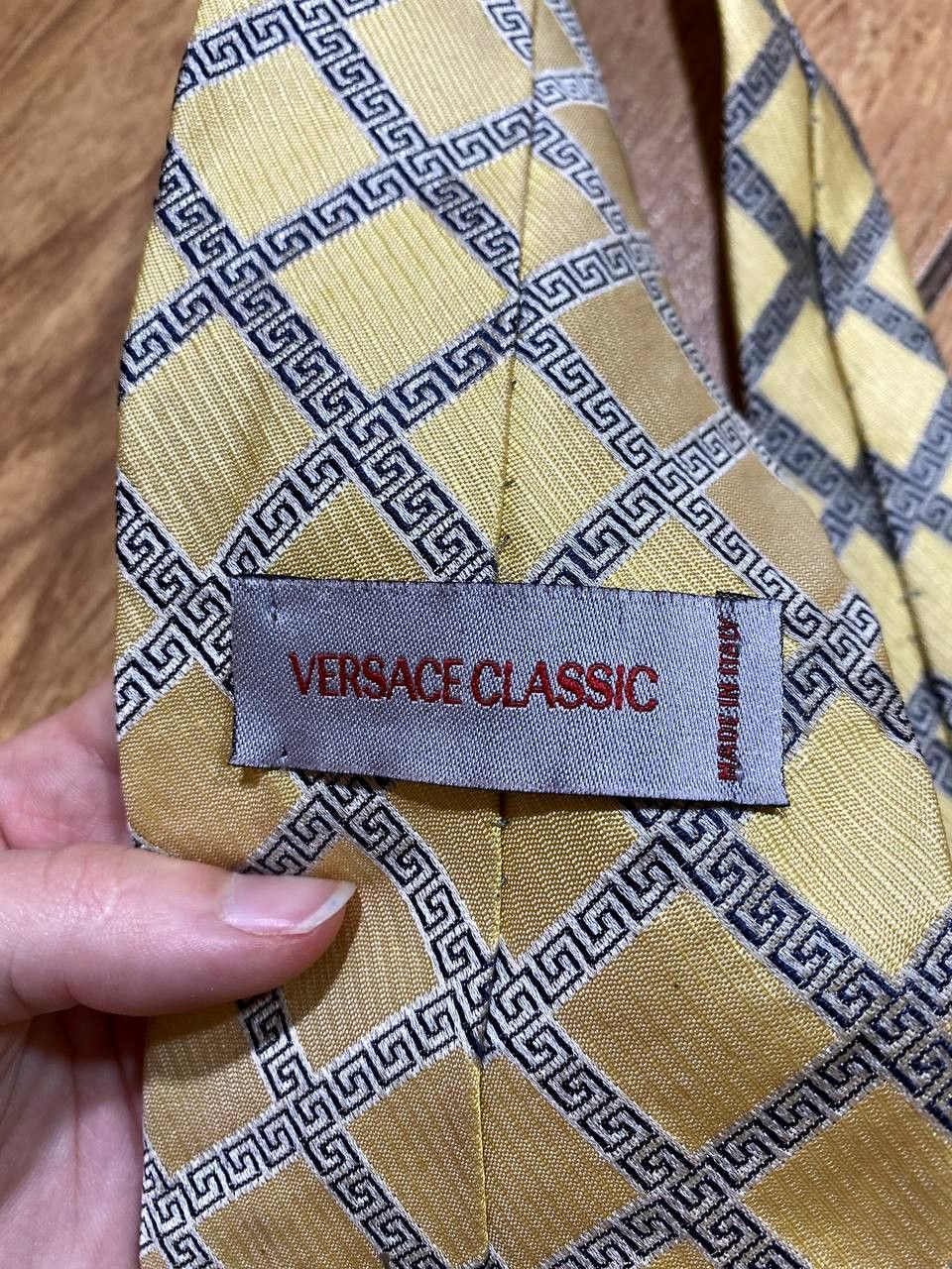 Versace Luxury Versace Checkered Classic Tie Size ONE SIZE - 5 Thumbnail