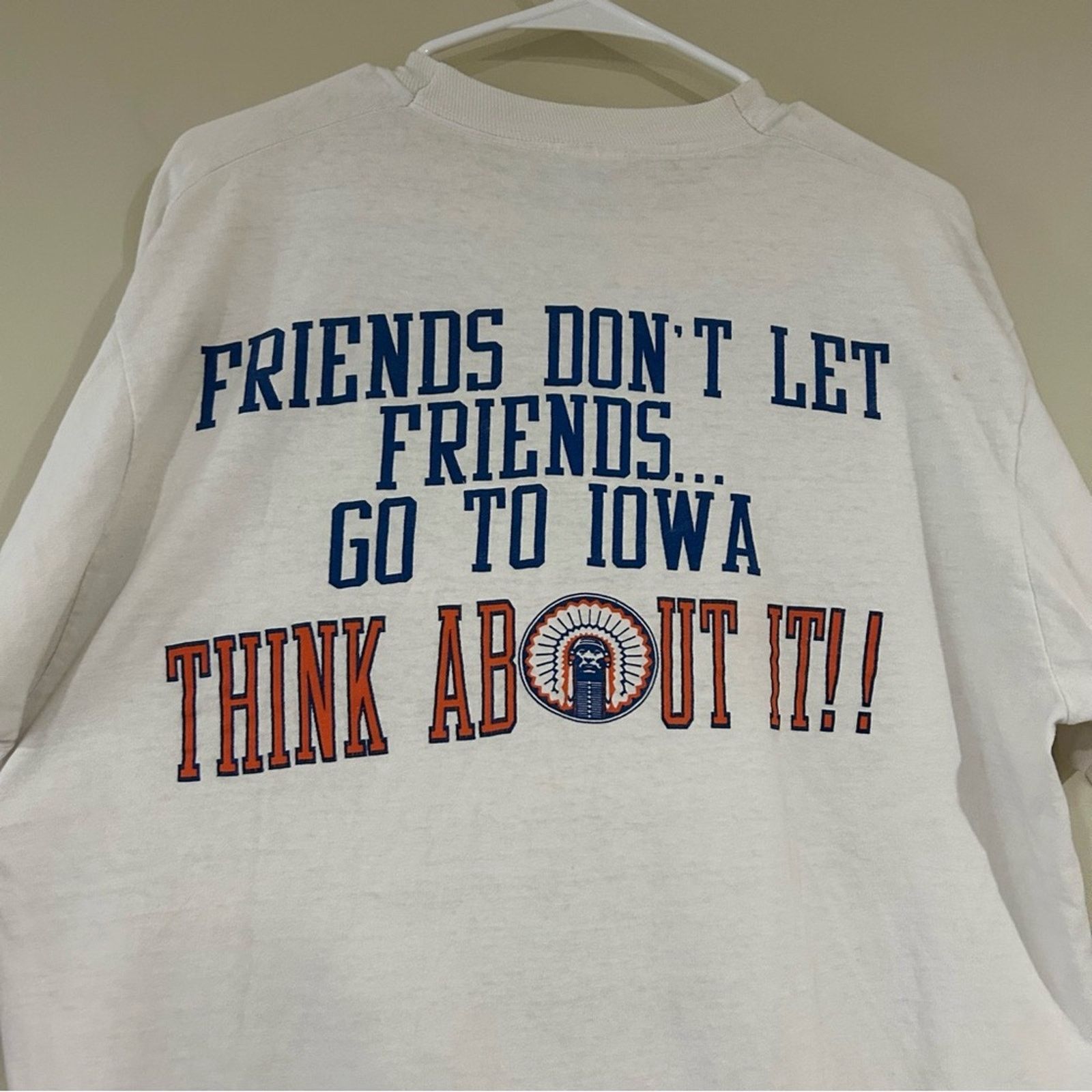Fruit Of The Loom Vintage Illinois Friends Don’t Let Friends Go To Iowa shirt Size US XL / EU 56 / 4 - 3 Thumbnail