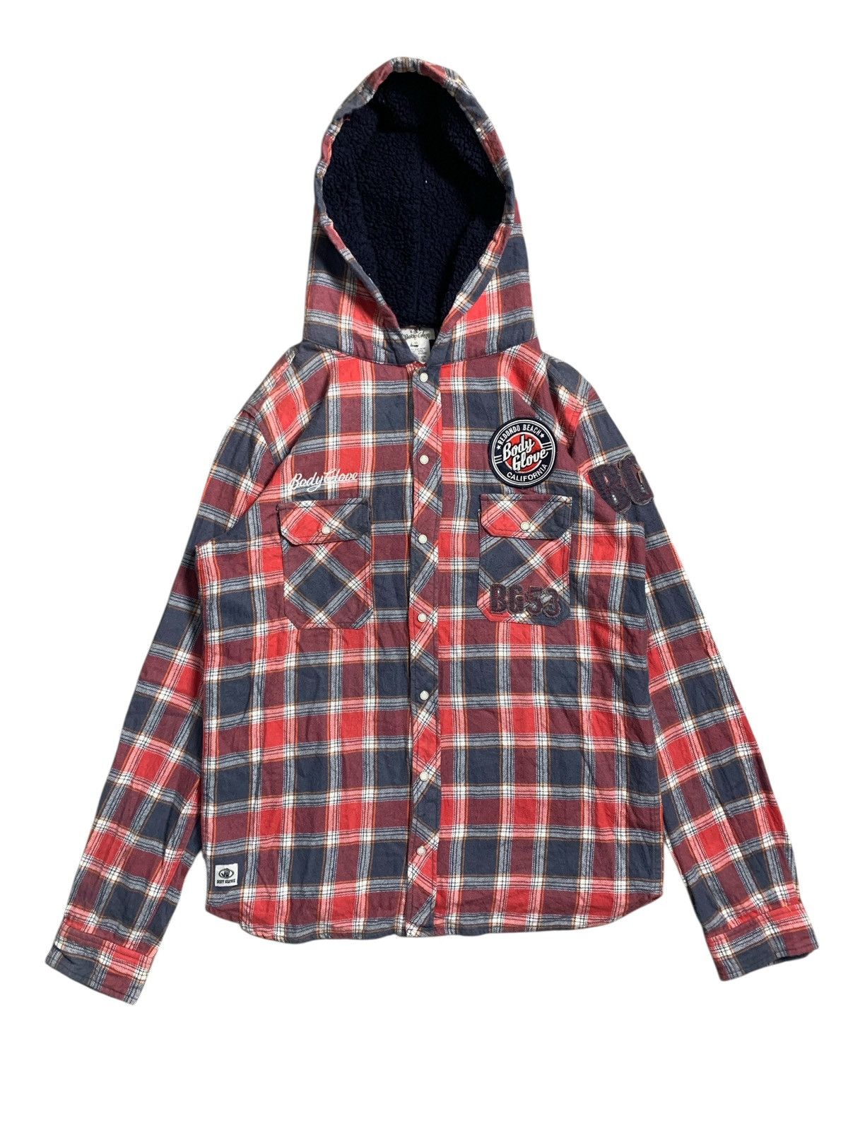 Beauty Beast BG53 FAUX SHIRT HOODIE POEM TARTAN IFSIX LGB JUNYA CDG STYLE Size US L / EU 52-54 / 3 - 1 Thumbnail