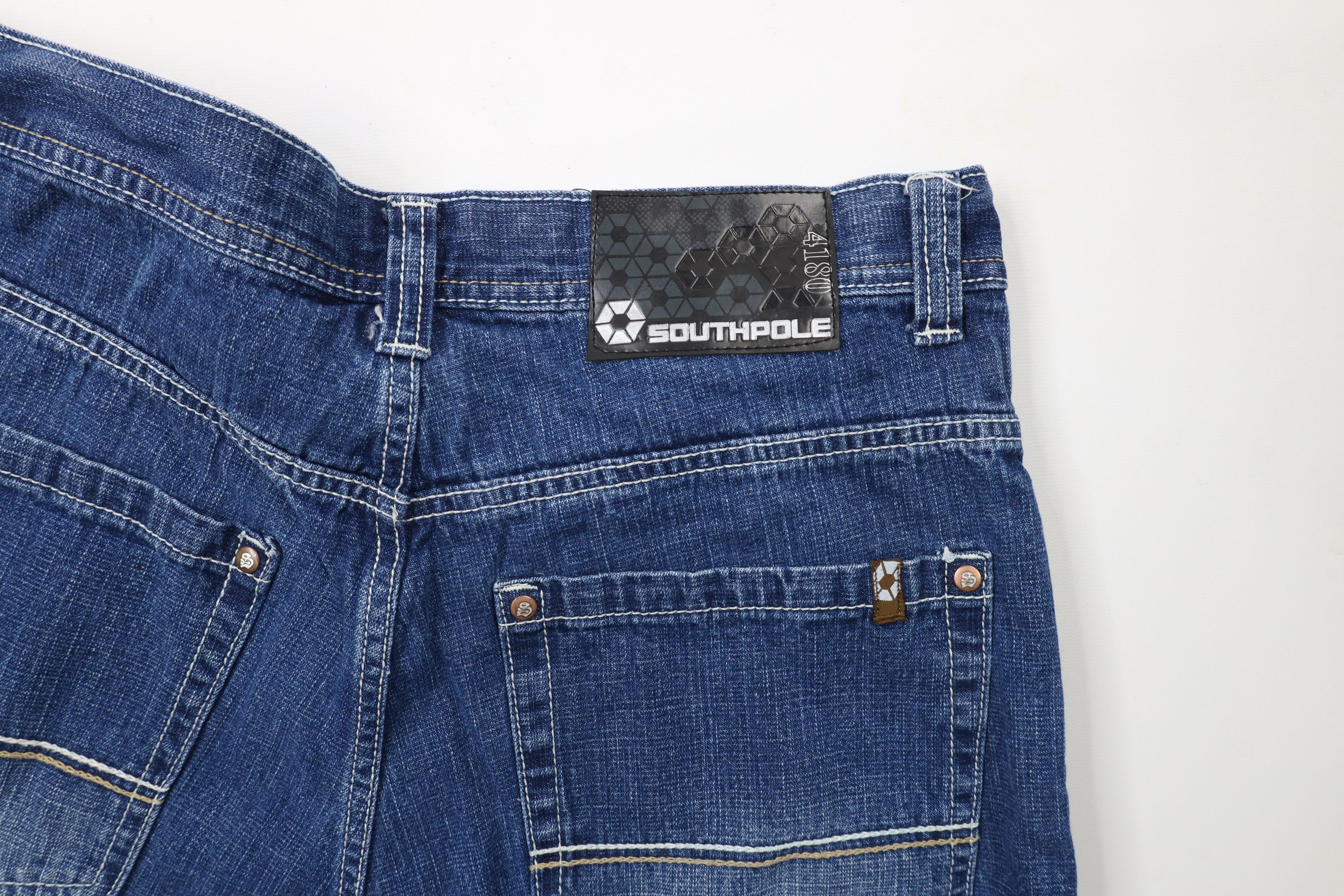 Southpole × Vintage Vintage 90s Y2K Southpole Baggy Wide Leg Denim Jeans Blue Size US 34 / EU 50 - 13 Thumbnail