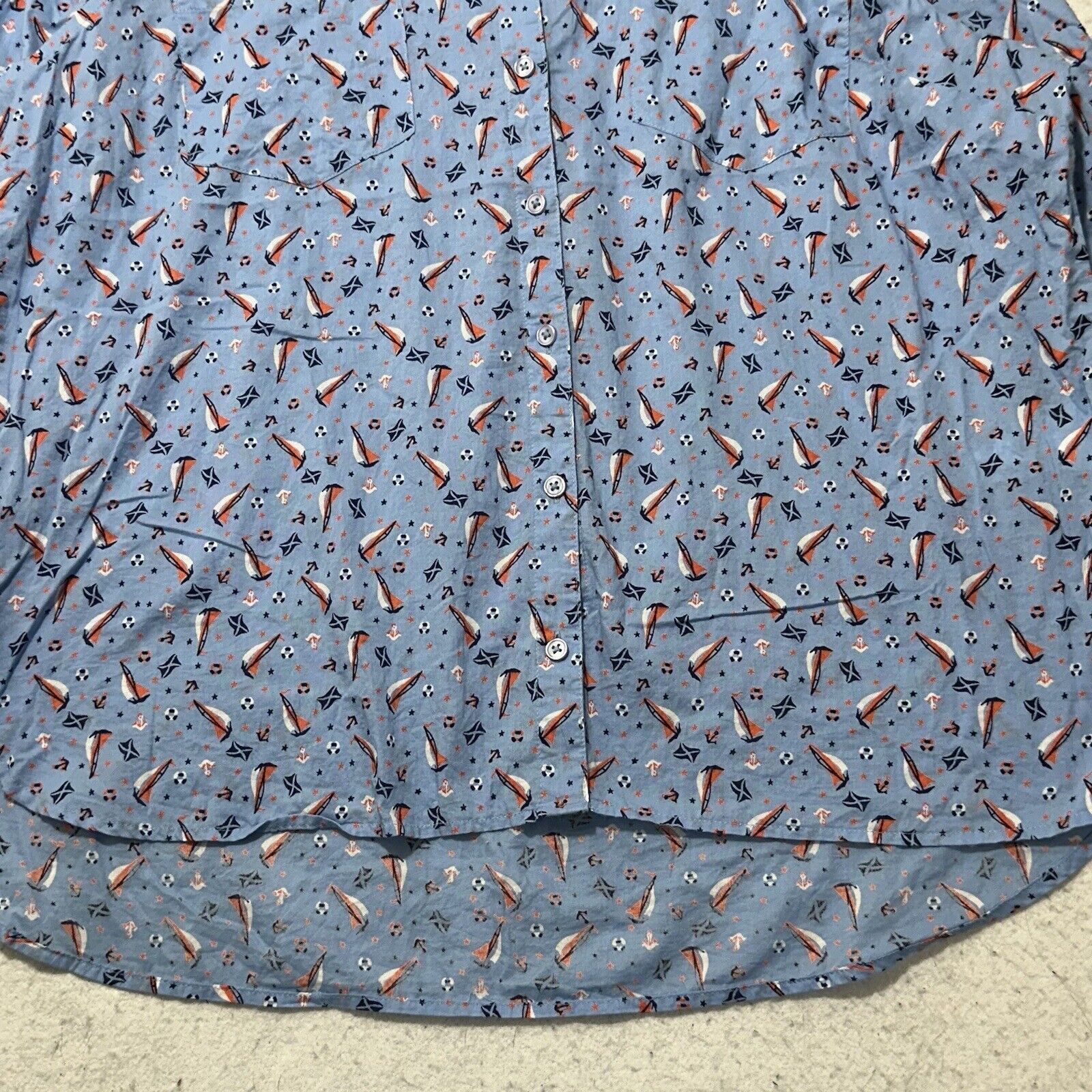 Gloria Vanderbilt Gloria Vanderbilt XL Sleepwear Button Up Shirt Boat Pattern Size XL / US 12-14 / IT 48-50 - 5 Thumbnail