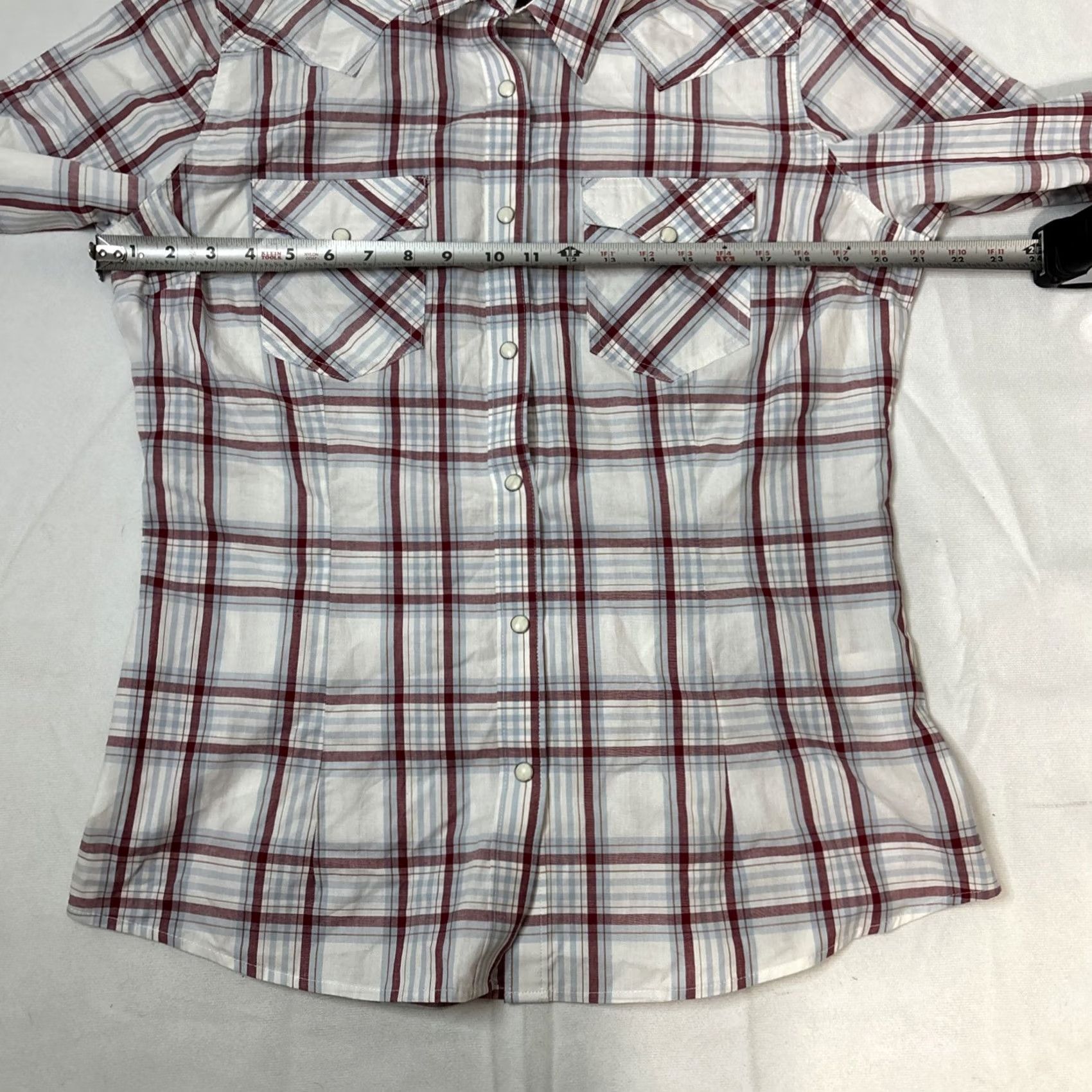 Wrangler VINTAGE Wrangler Shirt Womens L Pink Western Pearl Snap Button Cotton Retro Embroidered Size L / US 10 / IT 46 - 4 Thumbnail