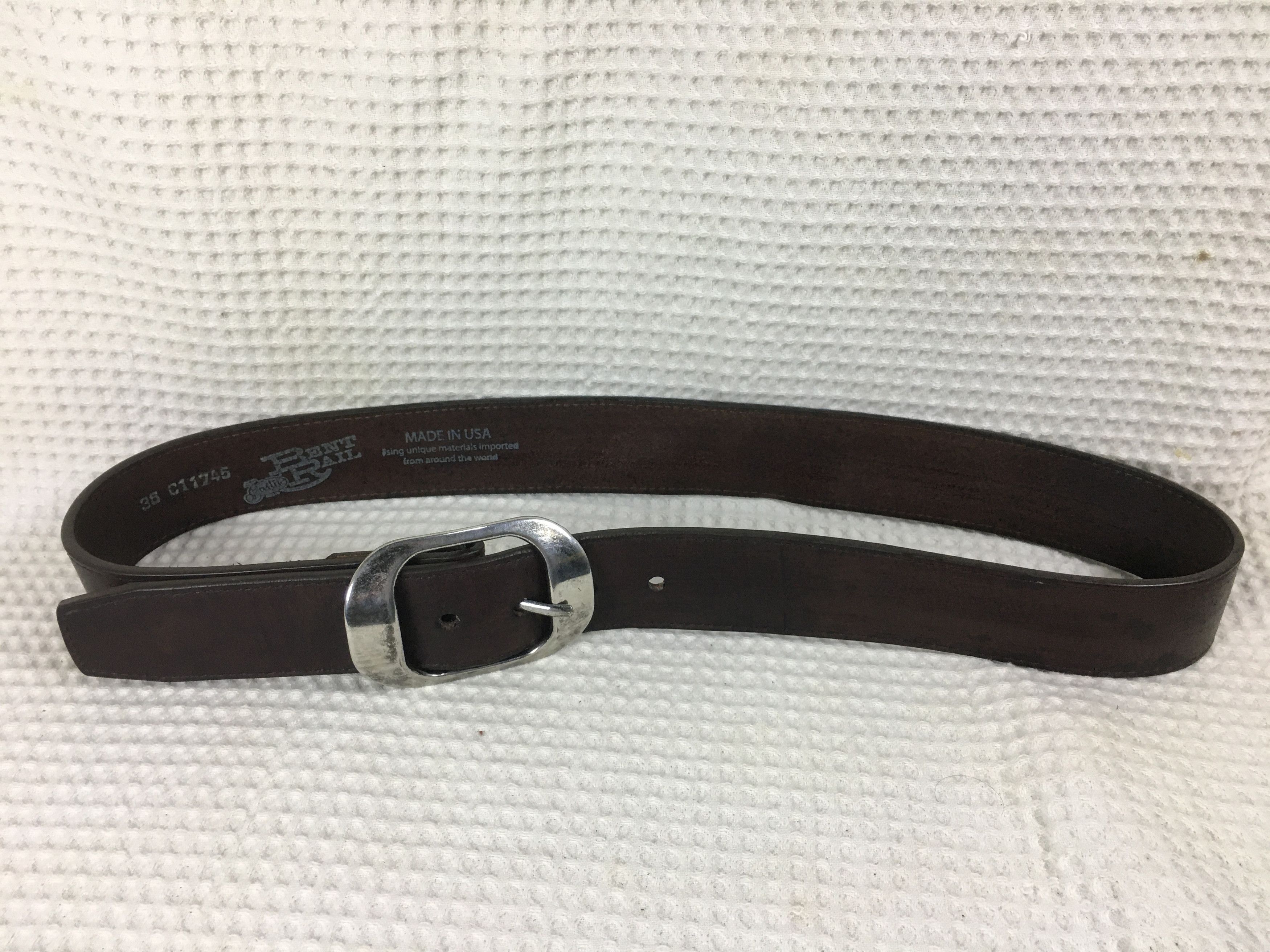 Vintage Bent Rail Belt Size 36 - 1 Thumbnail