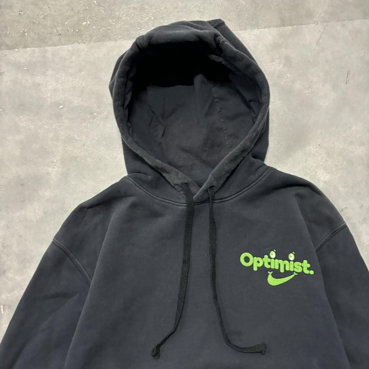 Nike × Vintage Vintage Y2K/2000s Black Nike Optimist Essential Hoodie! Size US M / EU 48-50 / 2 - 2 Thumbnail