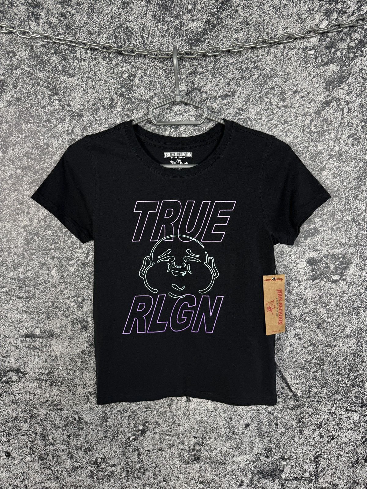 True Religion True Religion Kids T-Shirt Graphic Logo Neon Buddha Tee Size US XXS / EU 40 - 1 Thumbnail
