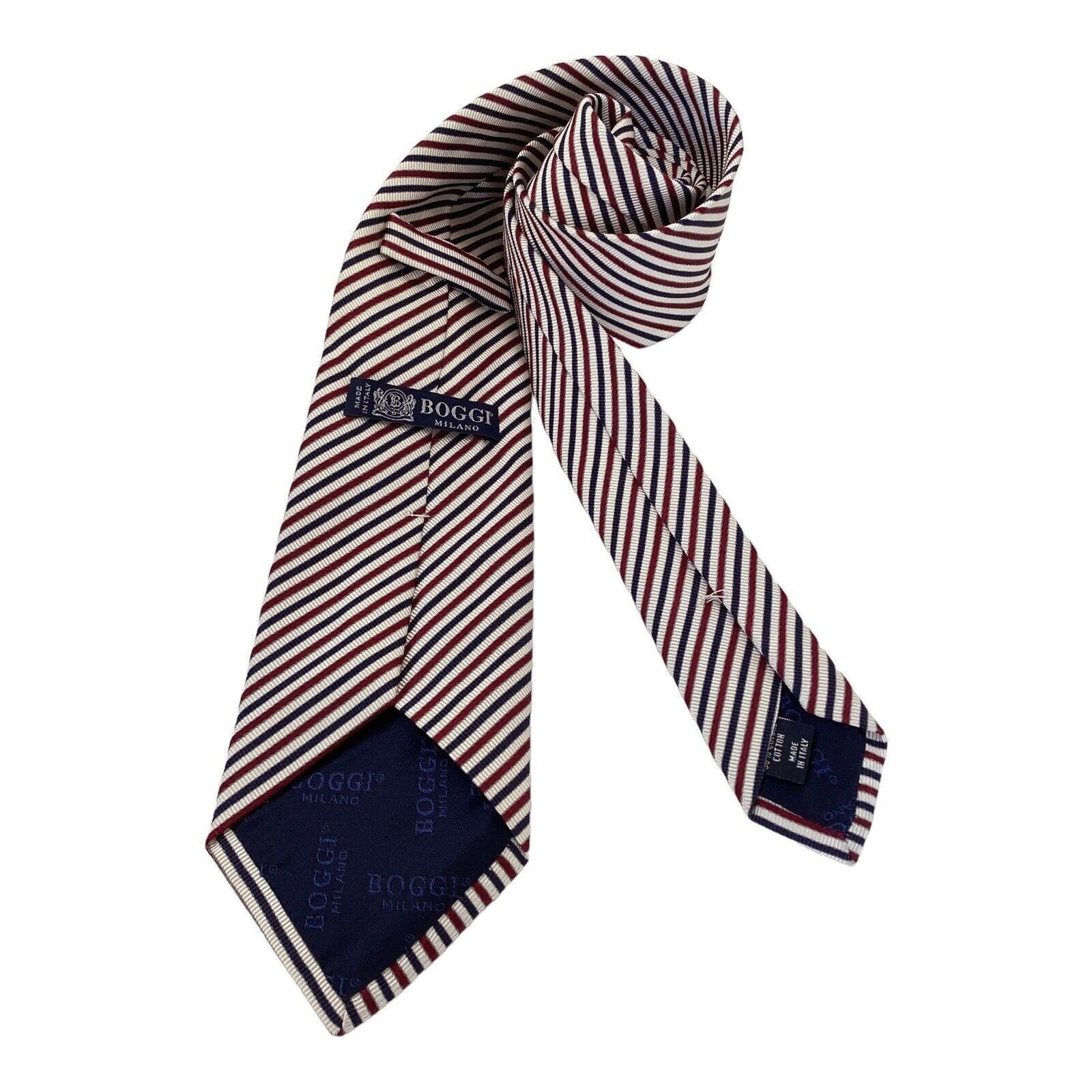 Boggi BOGGI MILANO Multicolor Striped Luxury Silk Blend Tie Italy Size ONE SIZE - 5 Thumbnail