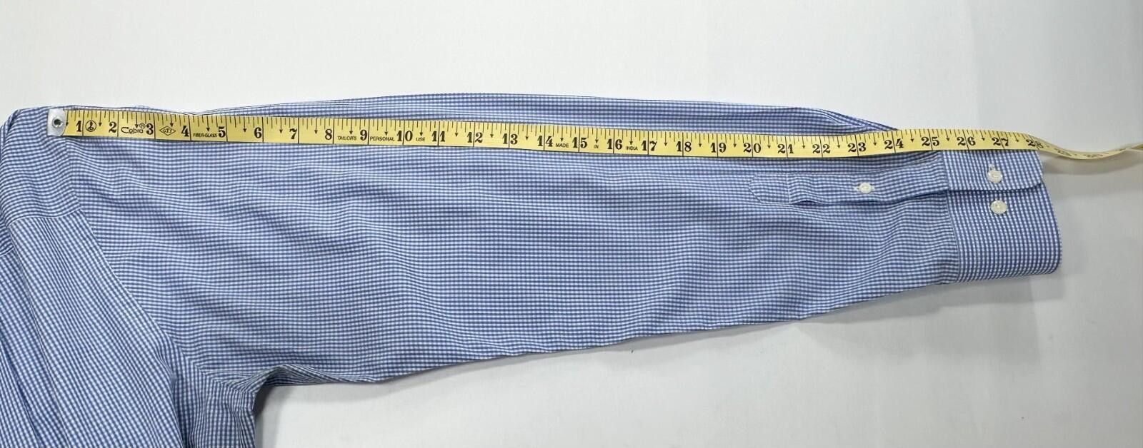 David Donahue David Donahue Trim Tall 100% Cotton Button Up Blue Mens XL Size US XL / EU 56 / 4 - 6 Thumbnail