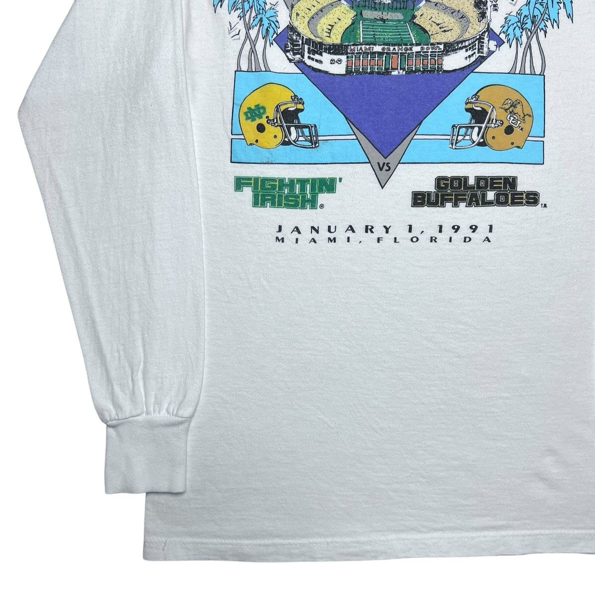NCAA 1991 Colorado Buffaloes Fighting Irish Orange Bowl T-Shirt Size US S / EU 44-46 / 1 - 23 Thumbnail