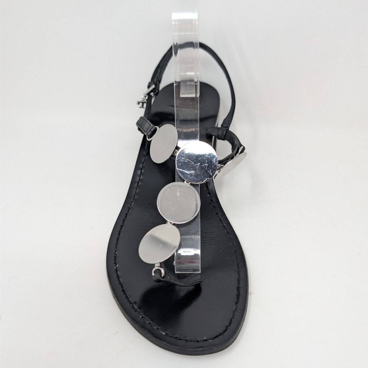 Tory Burch Tory Burch Black Leather Summer Sandals Heels Size 9 Size US 9 / IT 39 - 3 Thumbnail