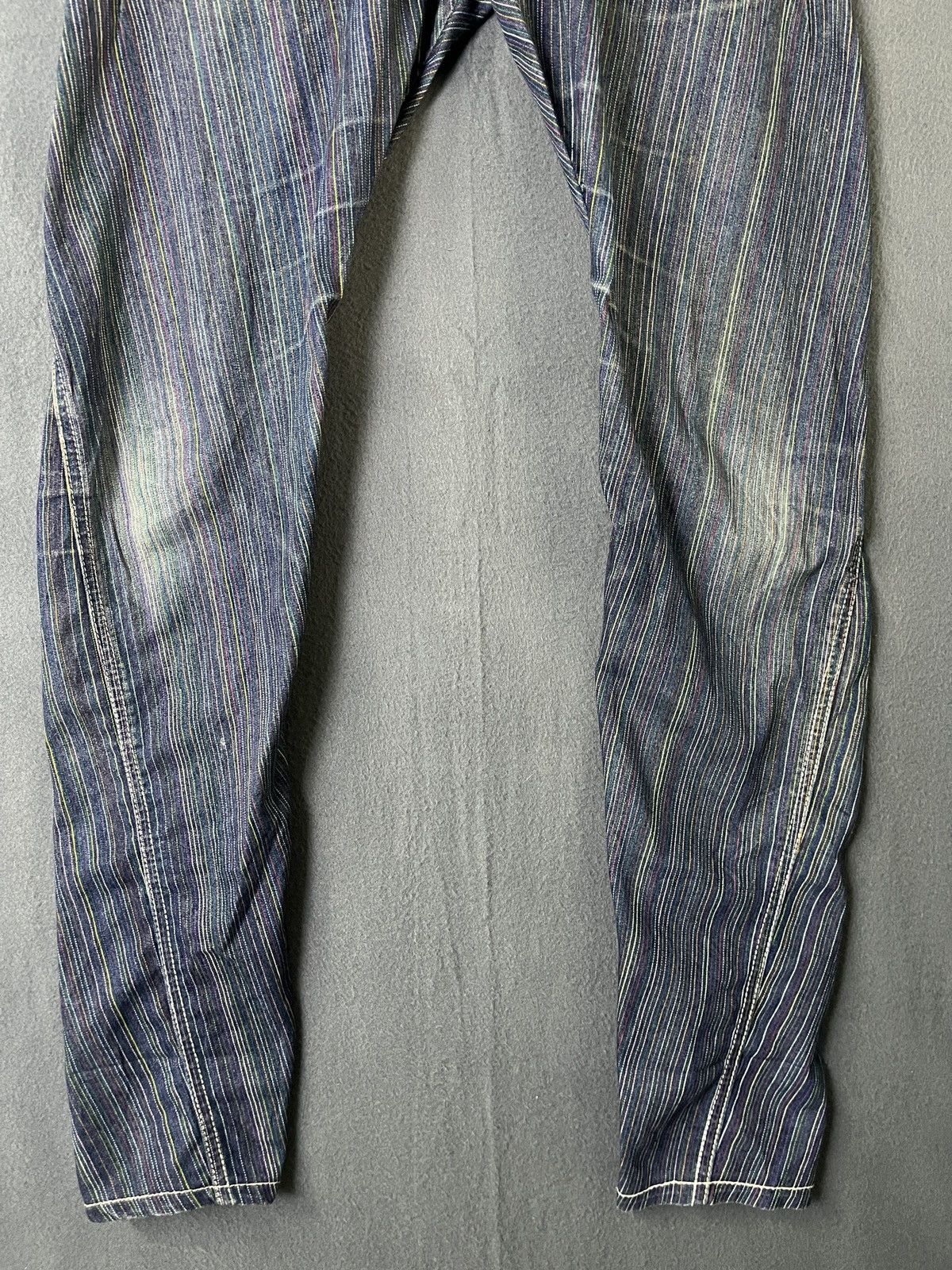 Japanese Brand × Vintage Chamblue Stripes Hickory Denim Jeans Size 29" - 4 Thumbnail