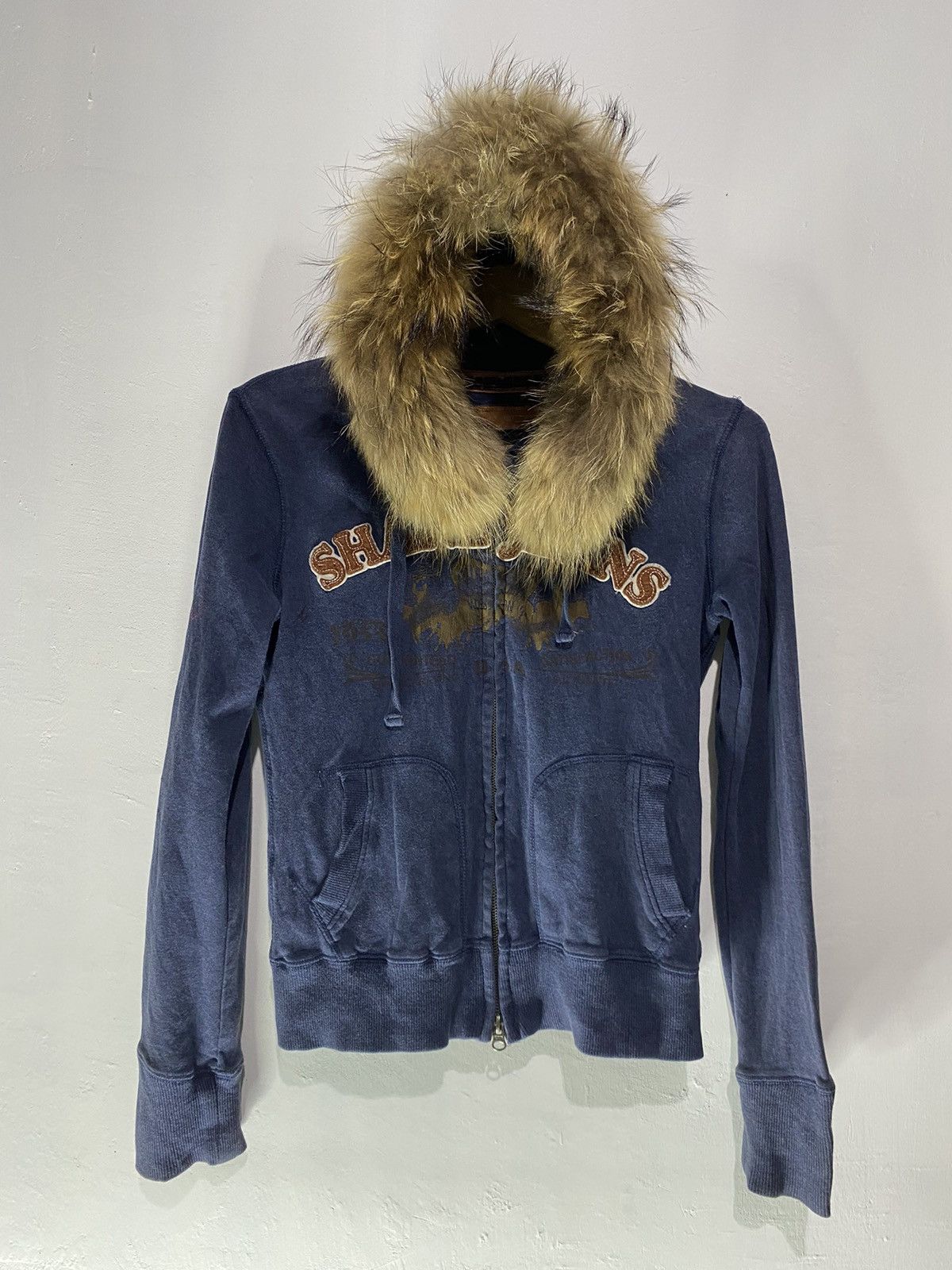 If Six Was Nine × Japanese Brand × Le Grande Bleu (L.G.B.) Japanese shane jeans faux fur hoodie Size US S / EU 44-46 / 1 - 1 Thumbnail
