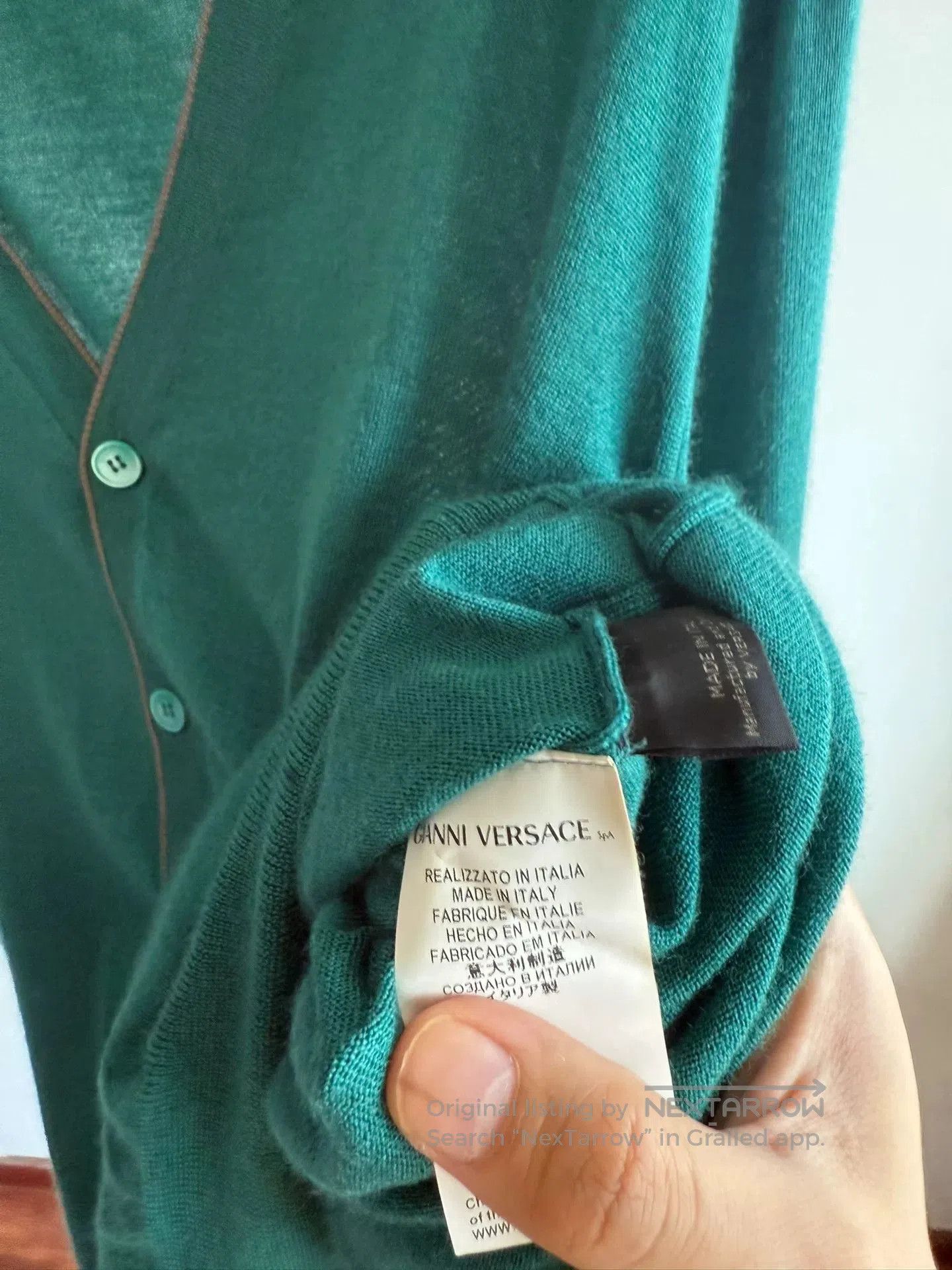 VINNY's Vintage Gianni Versace Cashmere Knitwear. Size L / US 10 / IT 46 - 4 Thumbnail