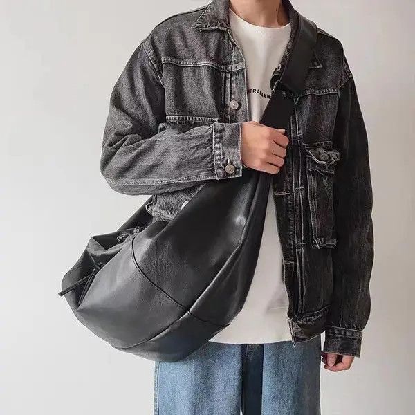 VIBE Black Faux Over Shoulder Leather Size ONE SIZE - 7 Thumbnail