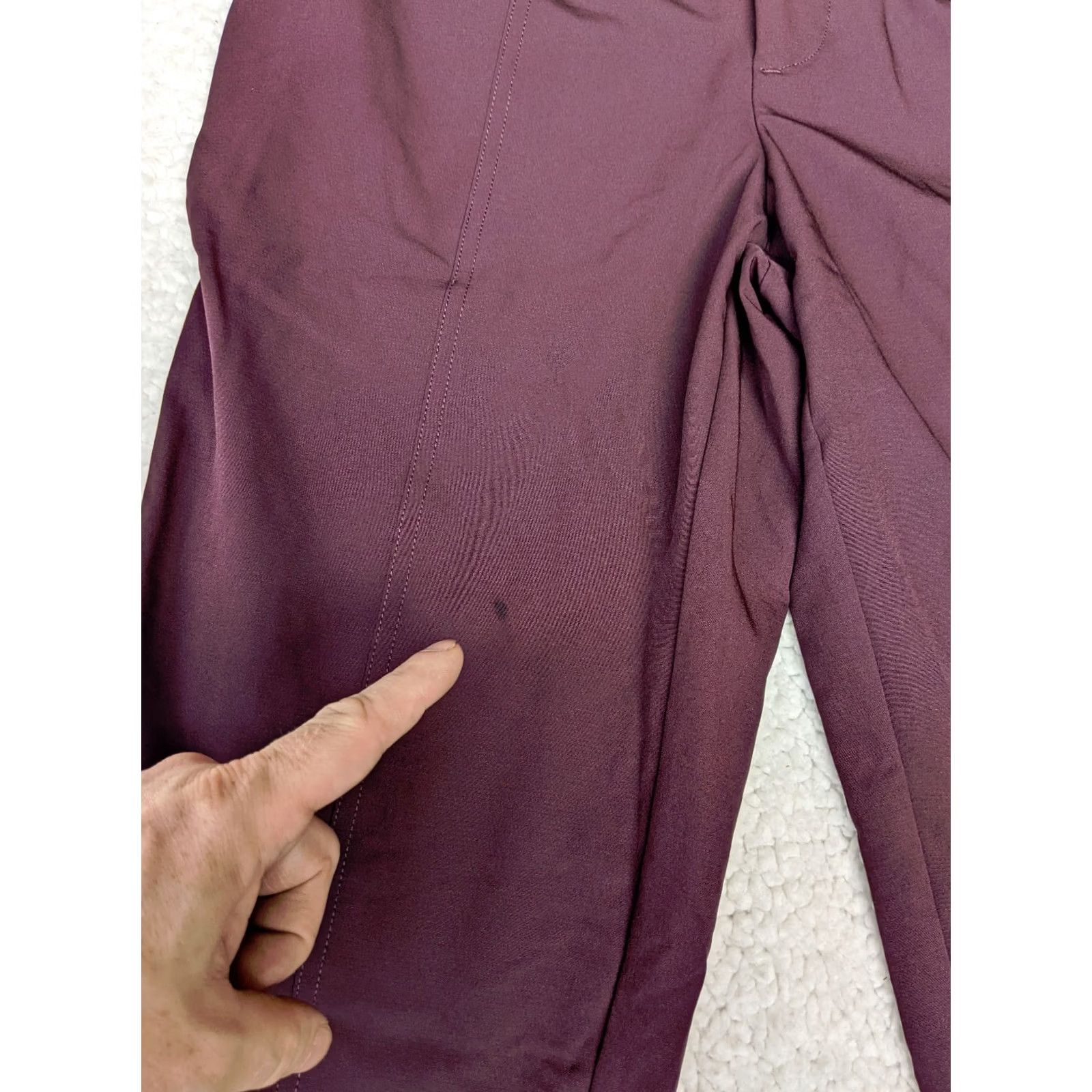 Vintage Mondetta Womens 4 Burgundy Lined Tailored Pant High-Rise Comfort Stretch Pant Size 27" / US 4 / IT 40 - 2 Thumbnail