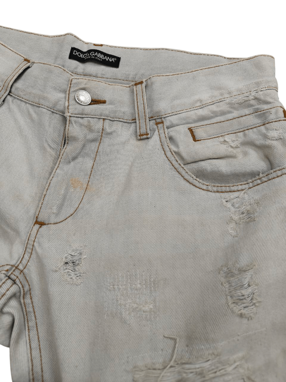 Dolce & Gabbana Dolce & Gabbana Distressed Denim Size US 33 - 4 Thumbnail