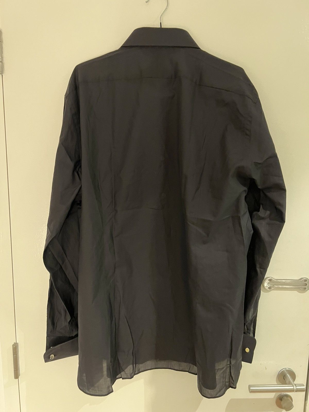 Tom Ford TOM FORD Black Dress tuxedo Shirt 18 46 Cotton Long Sleeves Size US XXL / EU 58 / 5 - 8 Thumbnail