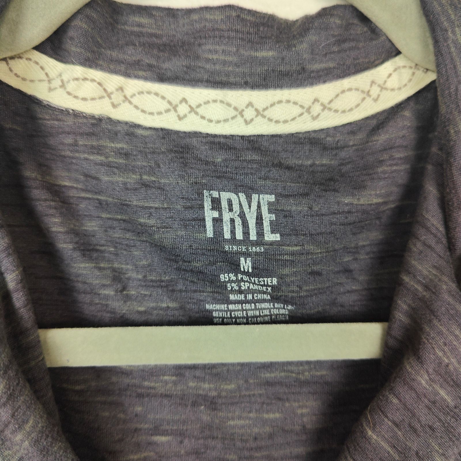 Frye Frye Knit Button Up Shirt Mens Medium Gray Purple Soft Size US M / EU 48-50 / 2 - 4 Thumbnail
