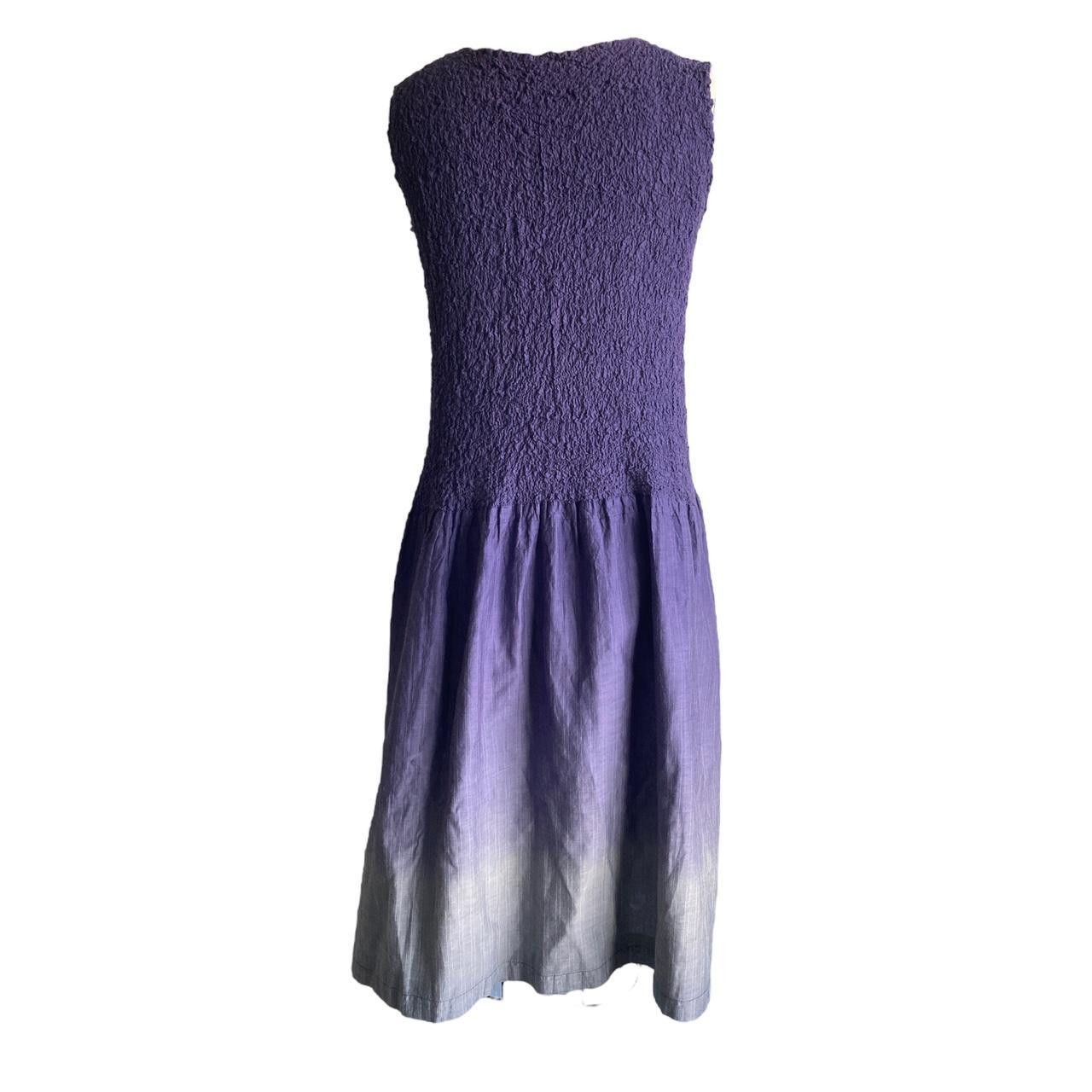 Issey Miyake issey miyake ME 90s purple & gray ombré crinkle midi dress Size M / US 6-8 / IT 42-44 - 2 Thumbnail
