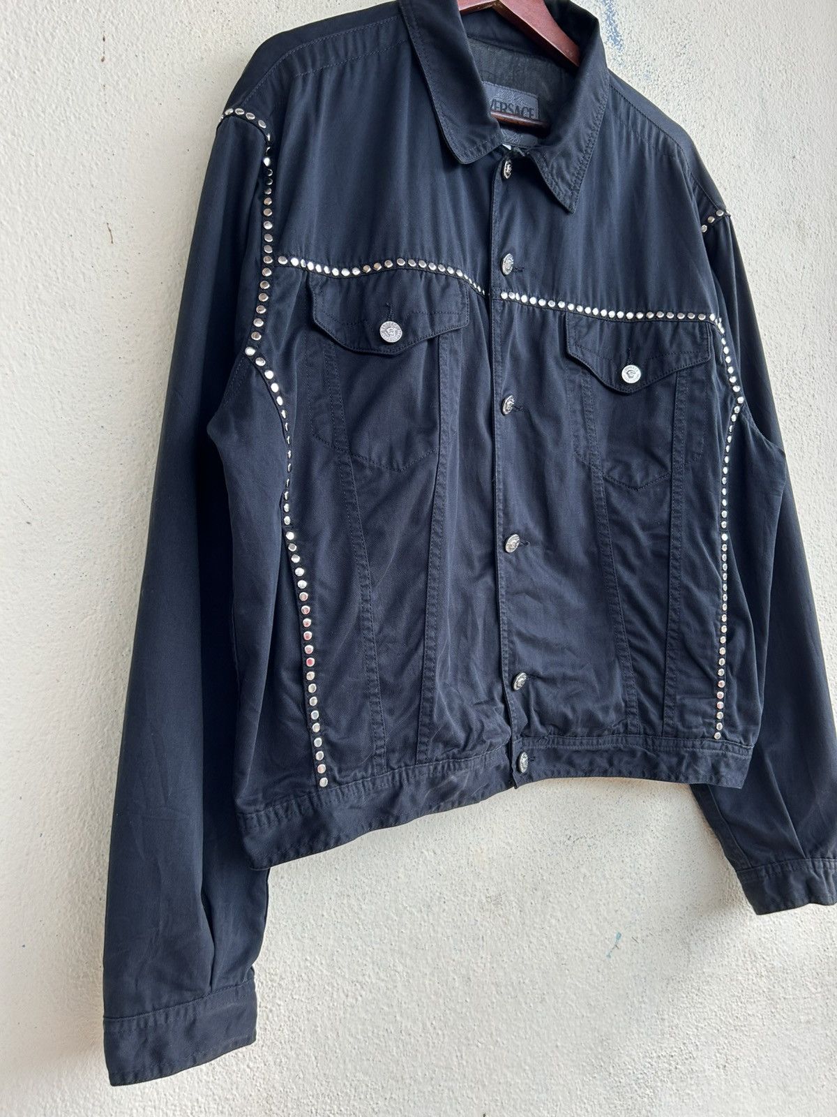 Versace × Versace Jeans Couture Ittierre Studded Trucker Jacket Size US XXL / EU 58 / 5 - 4 Thumbnail