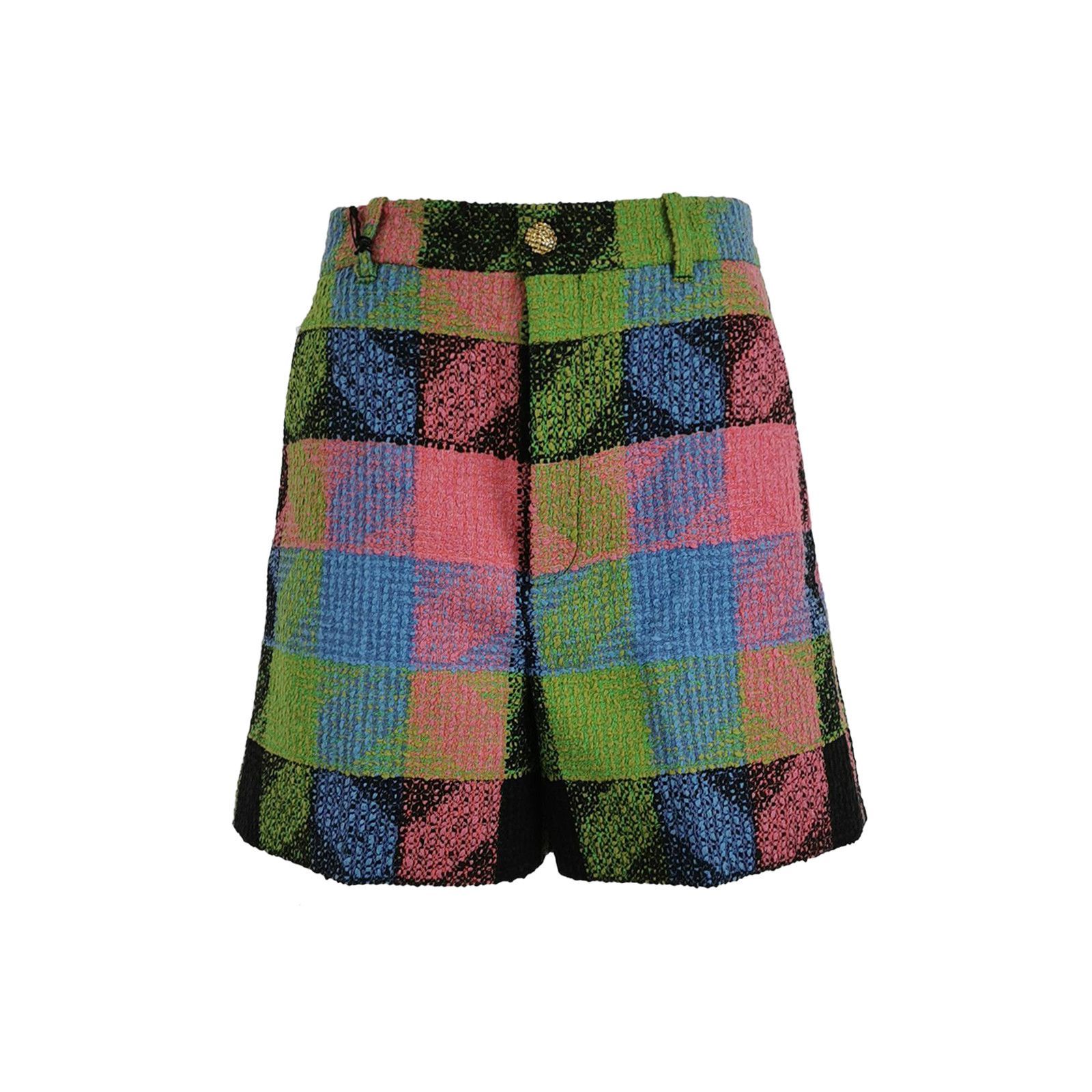 Gucci Gucci Colorblock Tweed Shorts Size 38 Size 26" / US 2 / IT 38 - 1 Thumbnail
