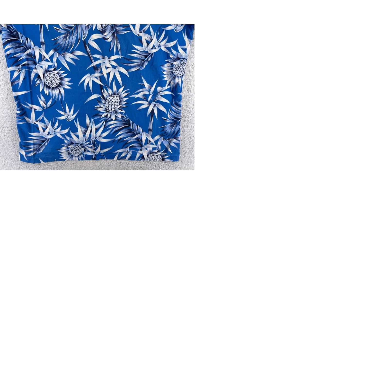 Vintage Hawaii Blues Shirt Adult Large Blue Bamboo Pineapple Print Button Up Mens Size US L / EU 52-54 / 3 - 10 Thumbnail