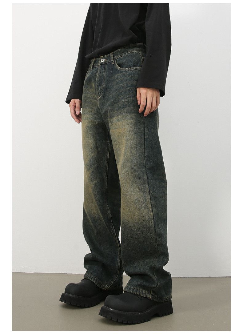 Japanese Brand × Jean Men's blue washed distressed loose straight jeans Size US 32 / EU 48 - 3 Thumbnail