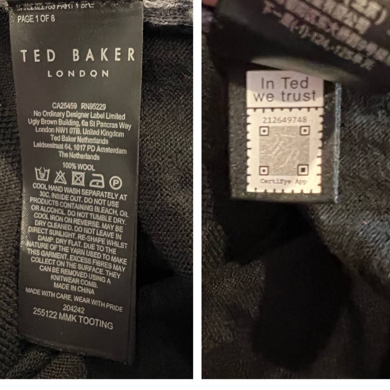 Ted Baker Ted Baker London Tooting half-zip wool jumper (4/Large) Size US L / EU 52-54 / 3 - 8 Thumbnail