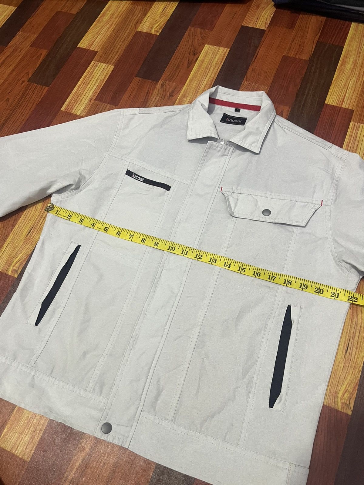 Kansai Yamamoto Kansai Yamamoto Vintage Work Jacket Gray Size US M / EU 48-50 / 2 - 15 Thumbnail