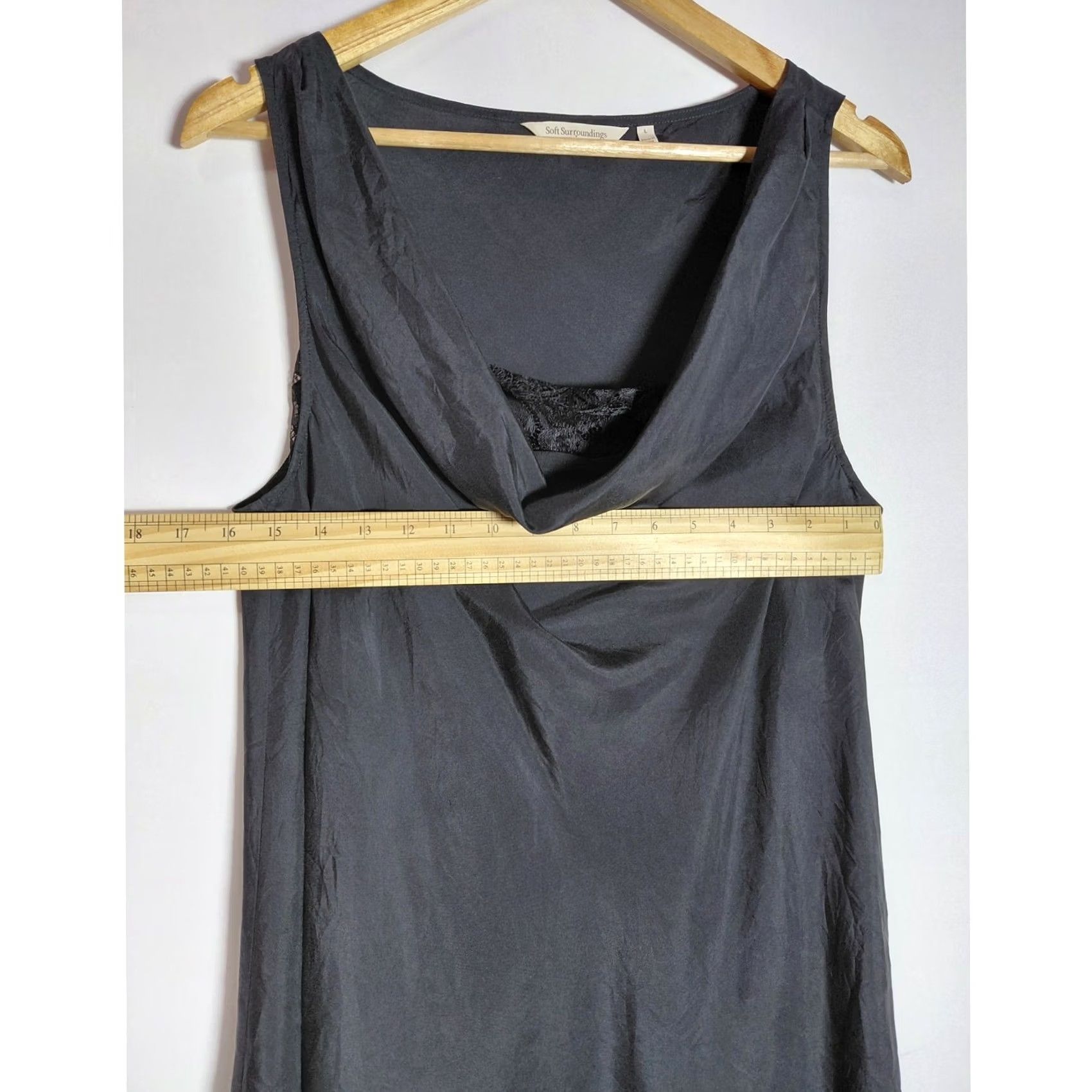 Soft Surroundings Soft Surroundings Top Womens L Gray Sleeveless Solid Rayon Blend Women Size Size L / US 10 / IT 46 - 7 Thumbnail